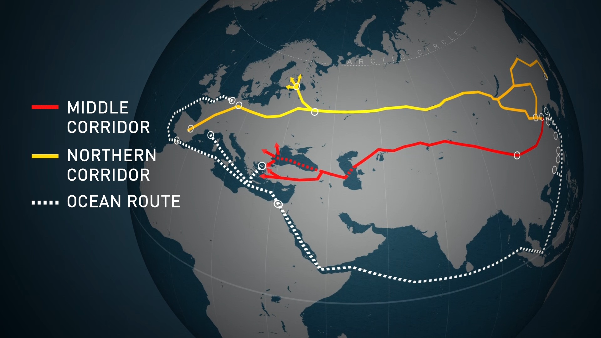 The 'middle corridor' route gives another option for freight. /CGTN