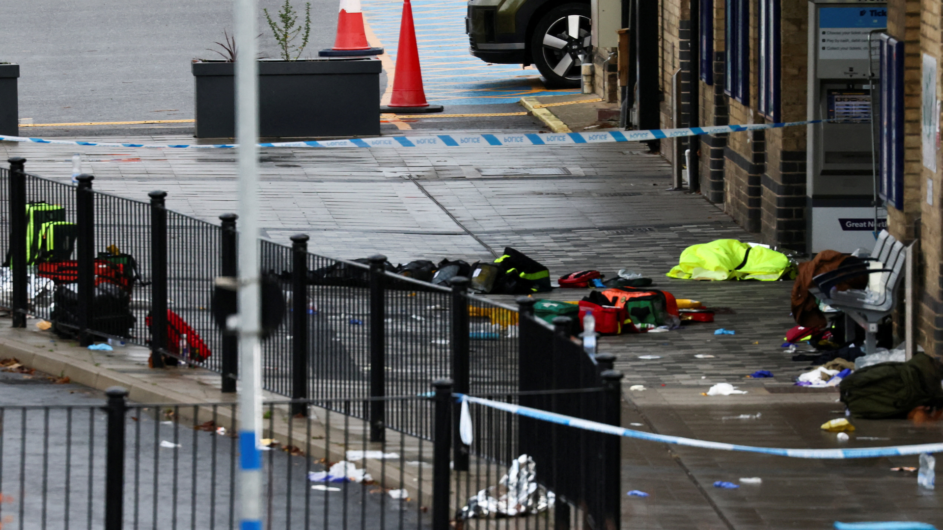 The mass stabbing left 11 people injured. /Jack Taylor/Reuters