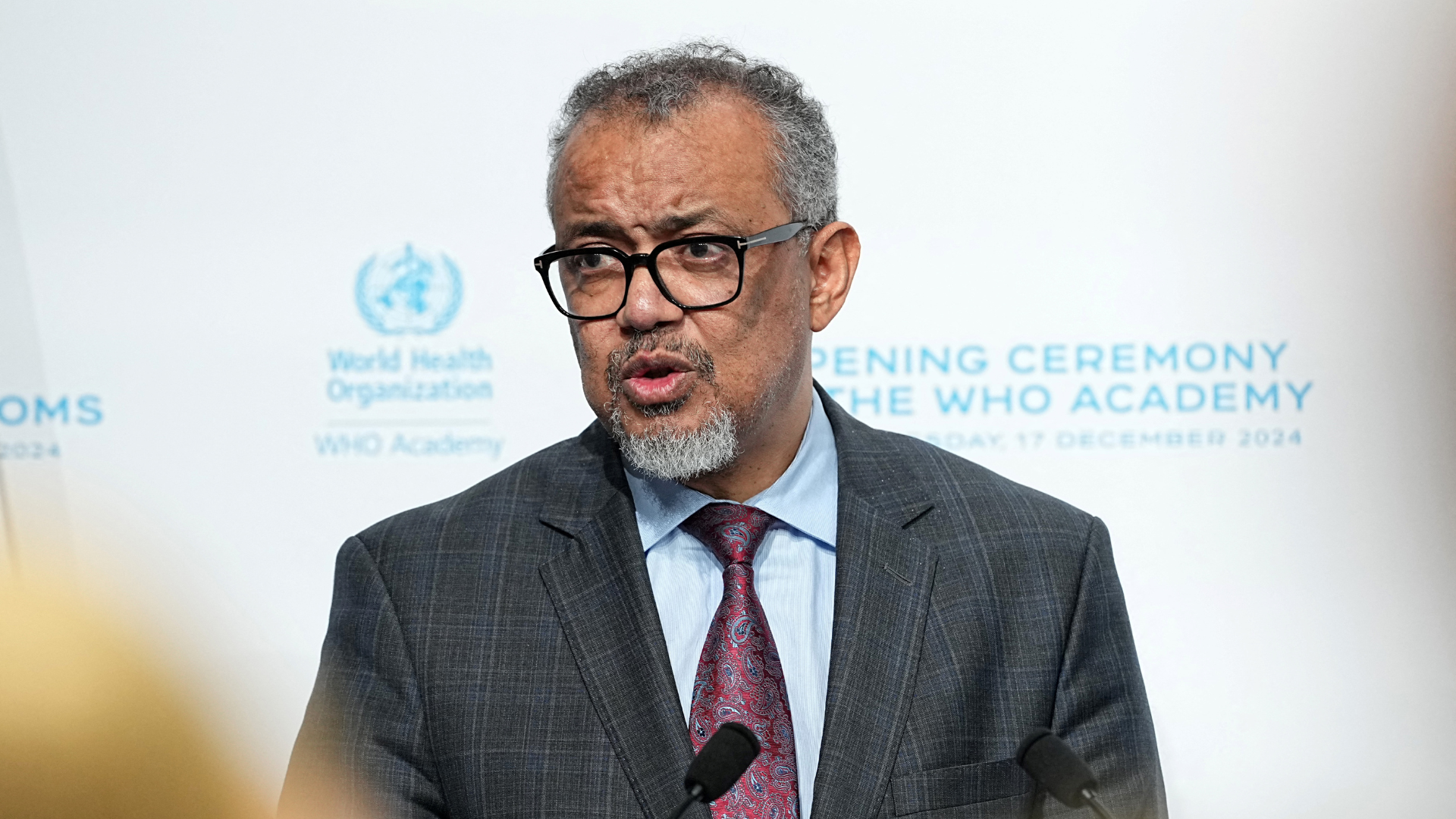 WHO chief Tedros Adhanom Ghebreyesus has said urgent action is needed to address the growing global crisis. /Laurent Cipriani/Reuters