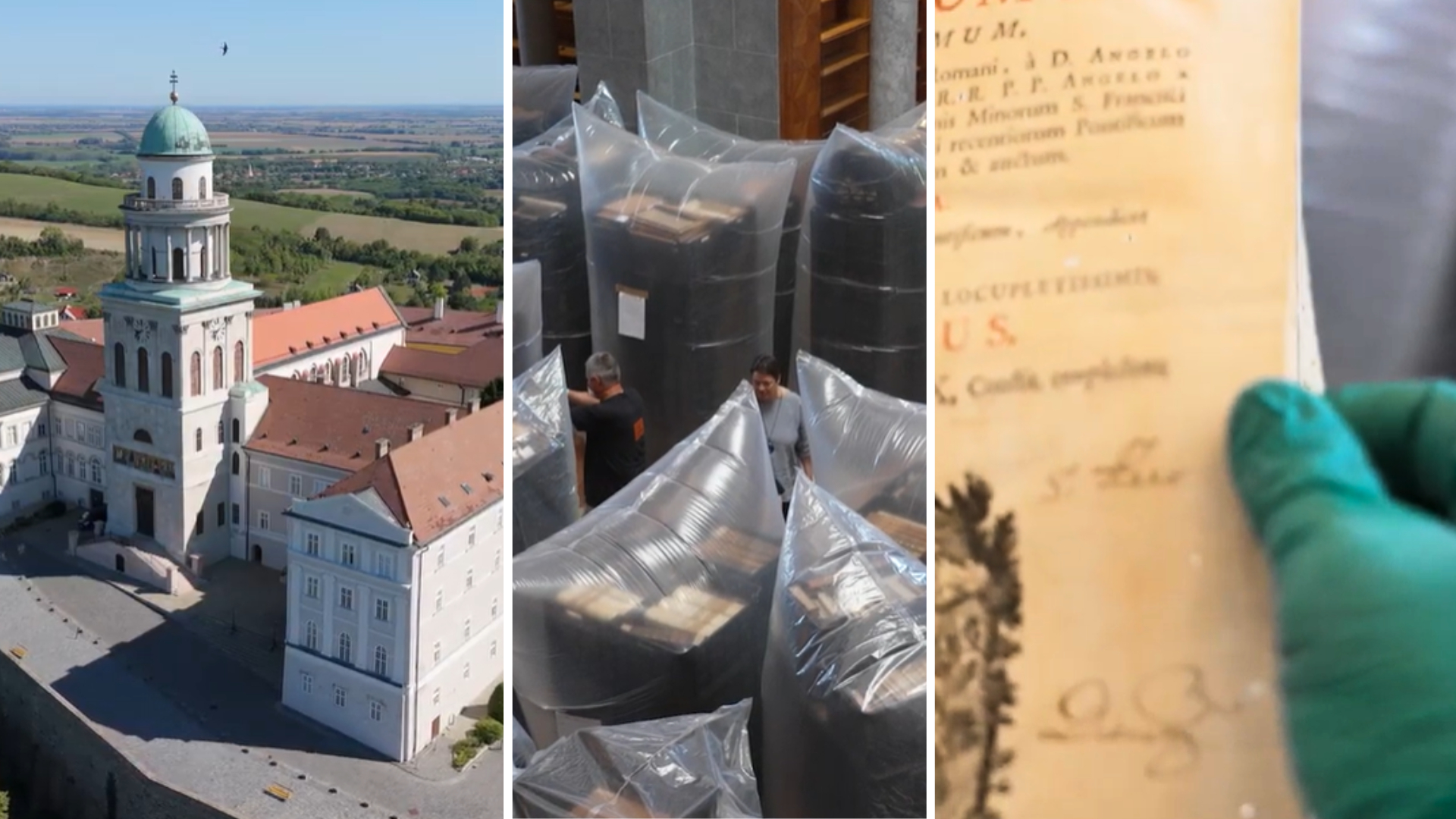 Tthe Pannonhalma Archabbey has faced many battles since it was founded in 996. /CGTN Europe