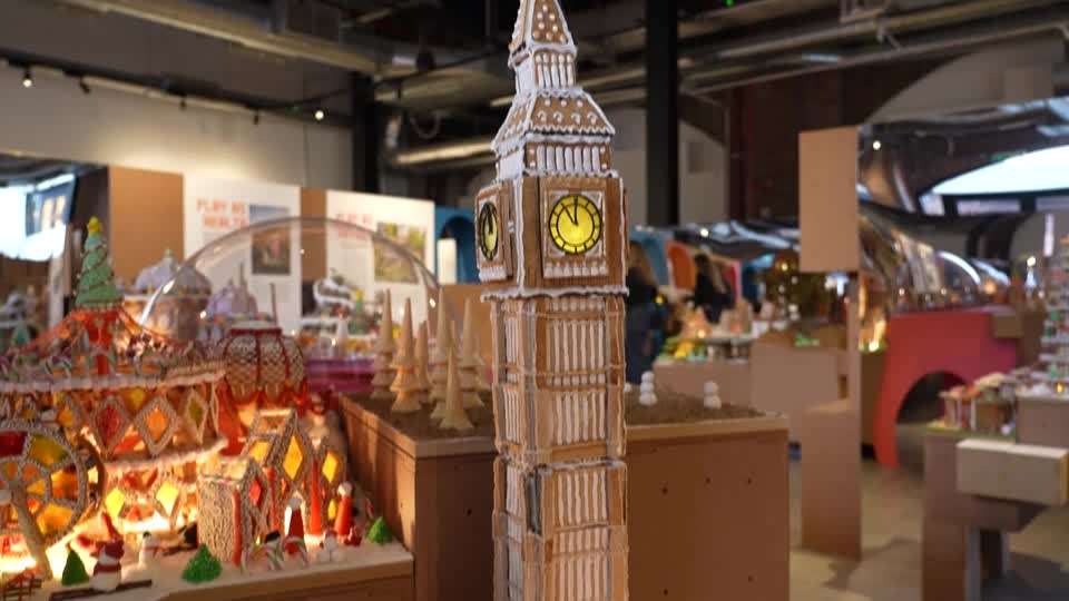 Architects create playful gingerbread version of London for Christmas