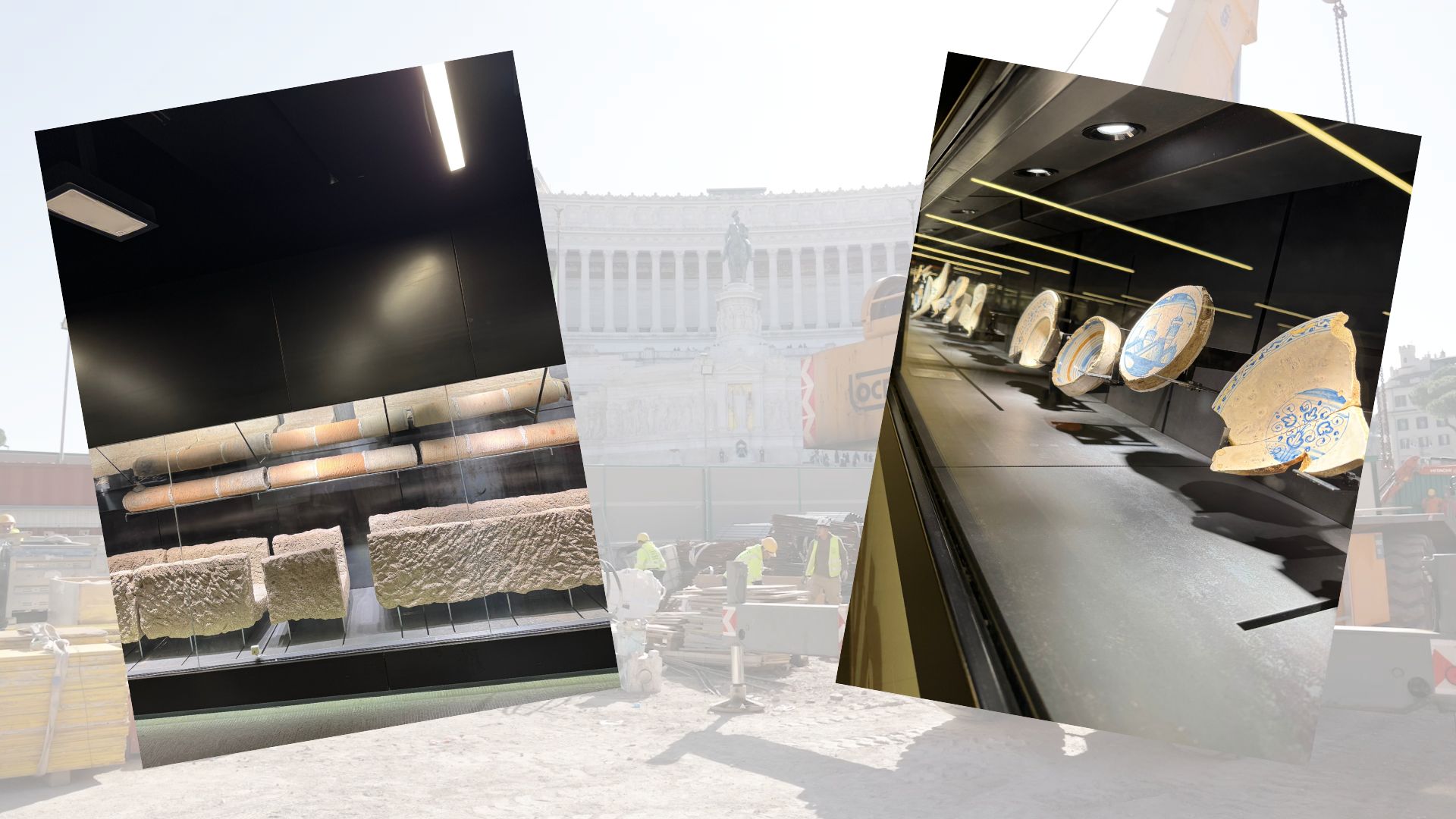 'Archeostations' display Rome's hidden past for commuters. /Hermione Kitson/CGTN