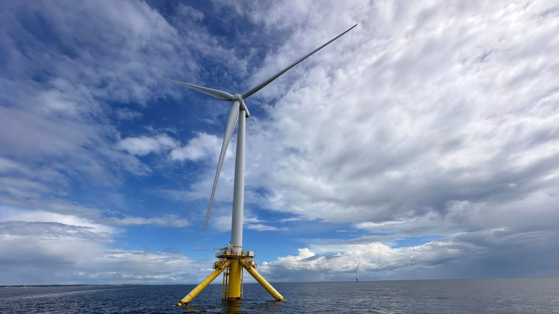 A floating offshore wind turbine at the Marine Energy Test Centre off Karmoey, Norway. /Nora Buli/Reuters Archive
