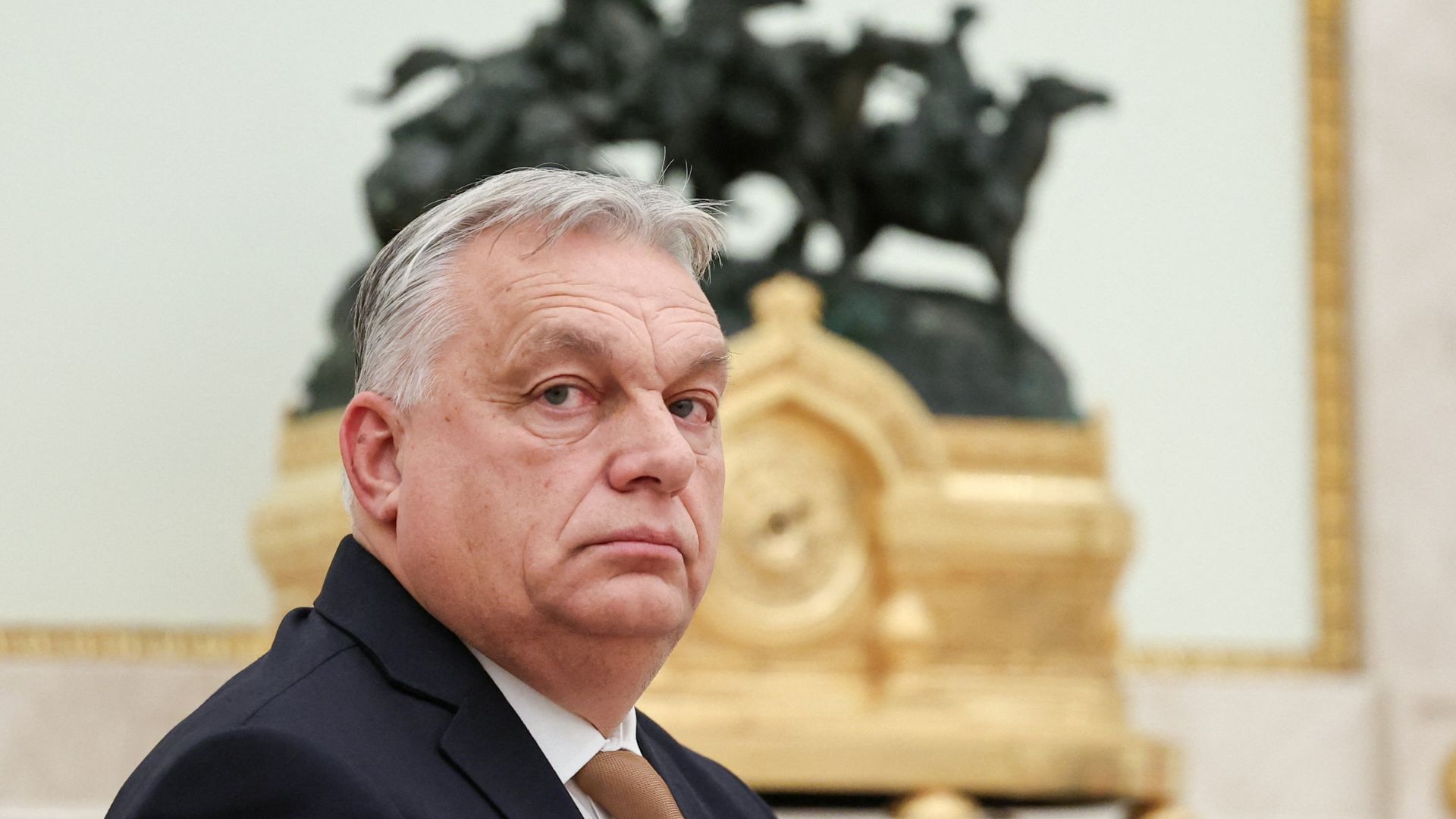 Hungarian Prime Minister Viktor Orban attends a meeting with Russian President Vladimir Putin, on November 28. /Sputnik/Alexander Kazakov/Pool