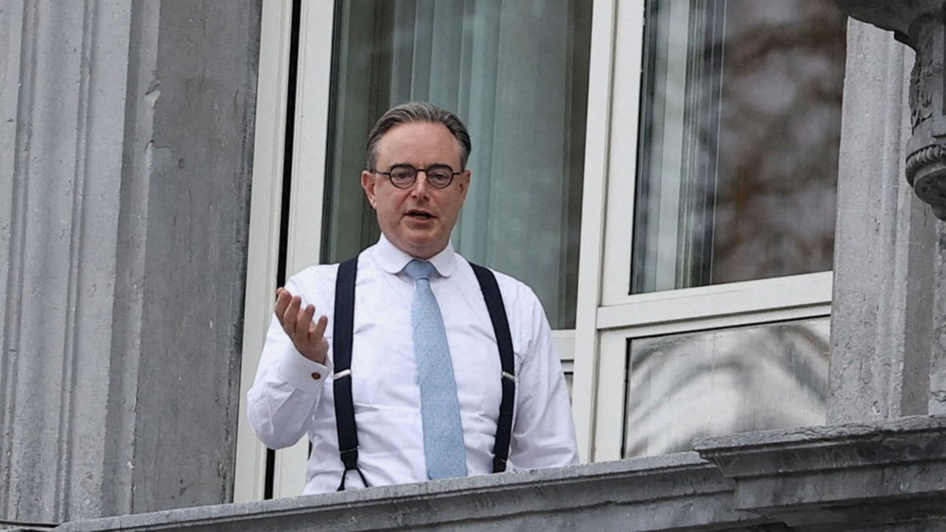 All eyes will be on Belgium's Prime Minister Bart de Wever, on the balcony of his office on the eve of the European Union leaders' summit /Yves Herman/File