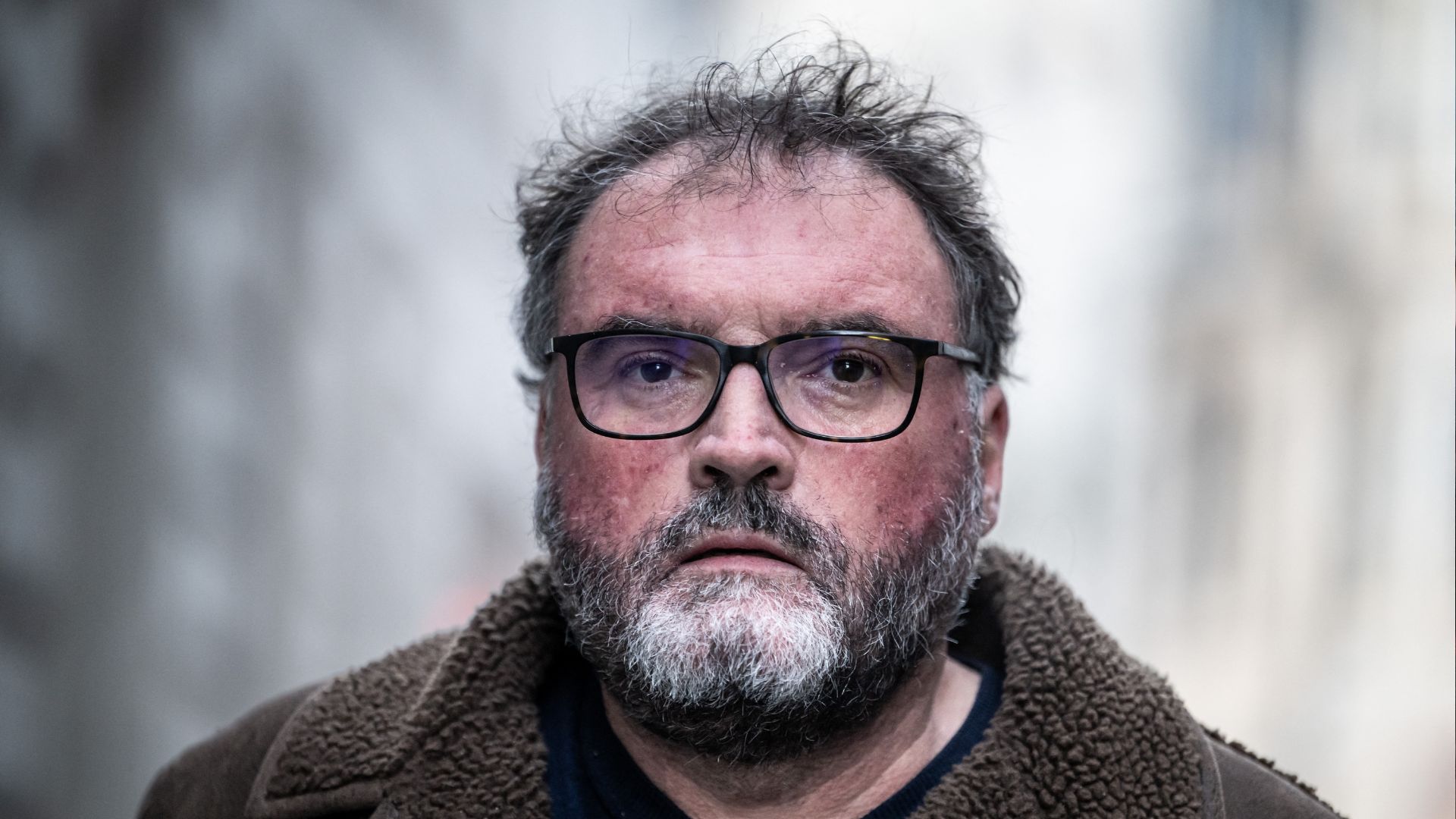 French former anaesthetist Frederic Pechier arriving at Besancon's courthouse on Monday/Arnaud Finistre/AFP
