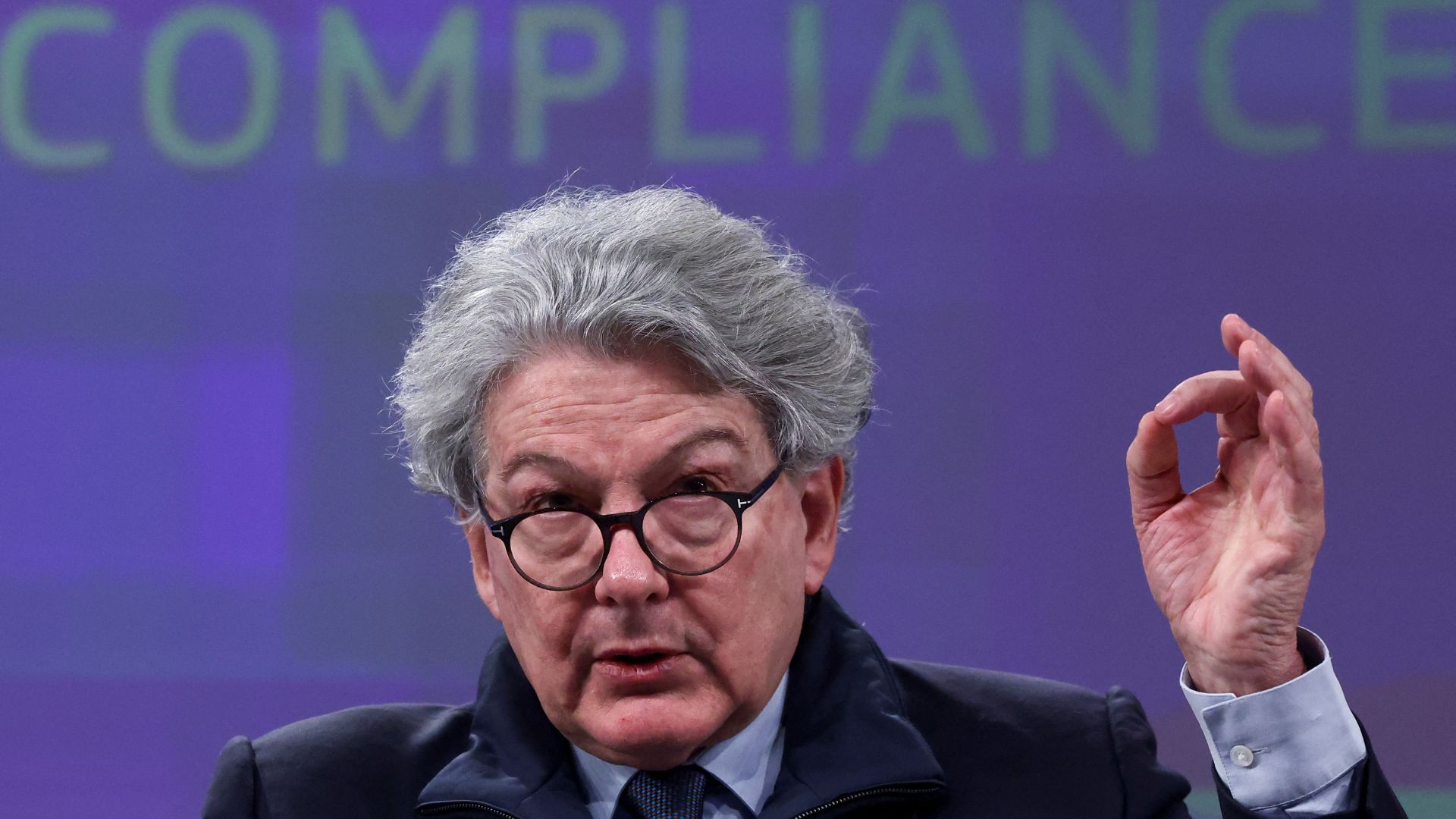 Former EU Commissioner Thierry Breton is the highest-profile person in the latest US visa bans. /Yves Herman/Reuters

