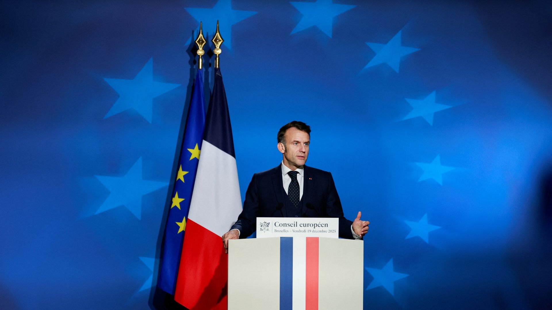 French President Emmanuel Macron called the US move 'intimidation and coercion.' /Stephanie Lecocq/Reuters
