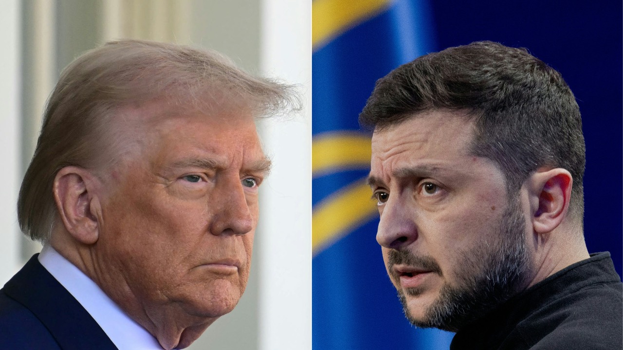 Ukraine's President Volodymyr Zelenskyy and US President Donald Trump are to meet on December 28, 2025 in Florida to discuss efforts to end the ongoing conflict. /Jim Watson, Tetiana Dzhafarova/AFP
