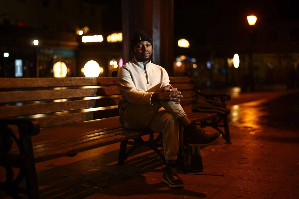 Omatule Ameh, from Nigeria, is a support worker for children with learning disabilities. /Henry Nicholls/AFP