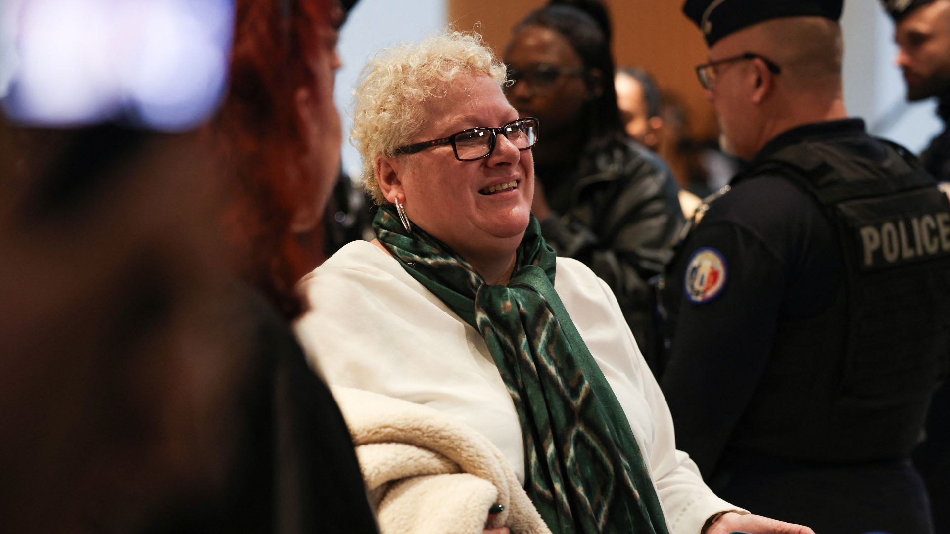 'Delphine J' also known as Amandine Roy arrives for the trial on October 27. The court gave her a six-month suspended jail term and had her online accounts suspended, also for half a year. /Guillaume Baptiste/ AFP