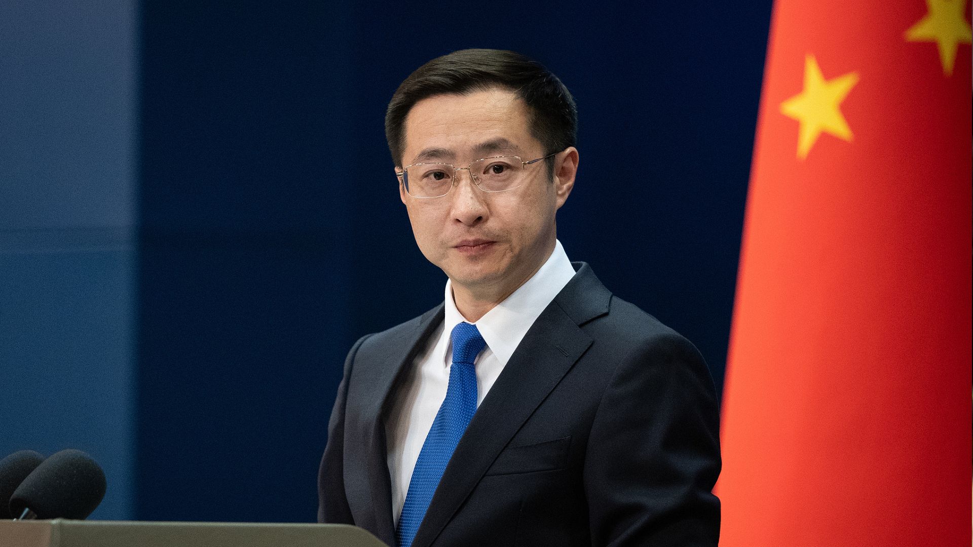 Chinese Foreign Ministry Spokesperson Lin Jian urged the US to stop using the so-called 'China threat'. /CFP