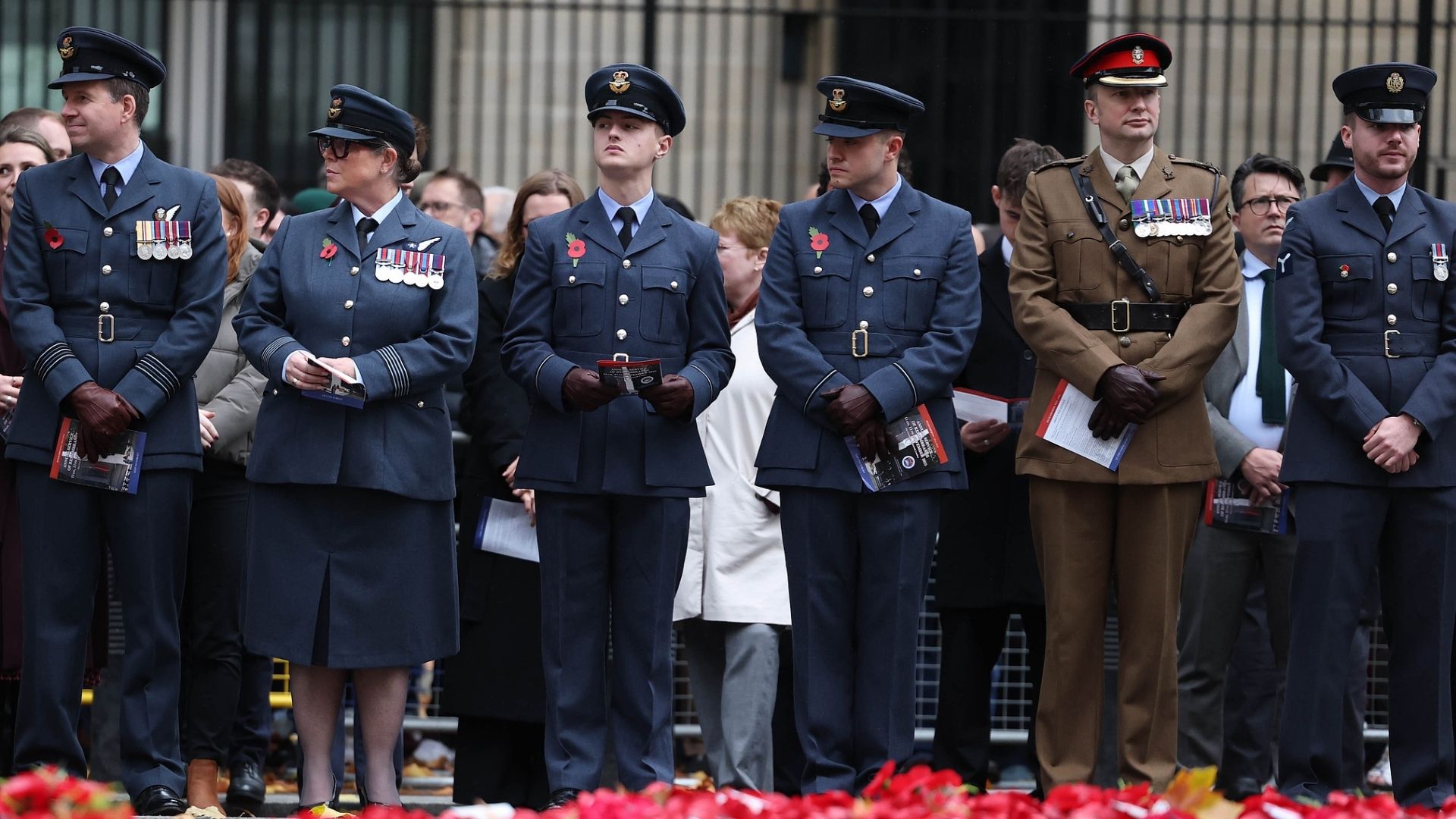 Members of the armed forces participated in an Armistice Day ceremony at the Cenotaph last November. /via CFP