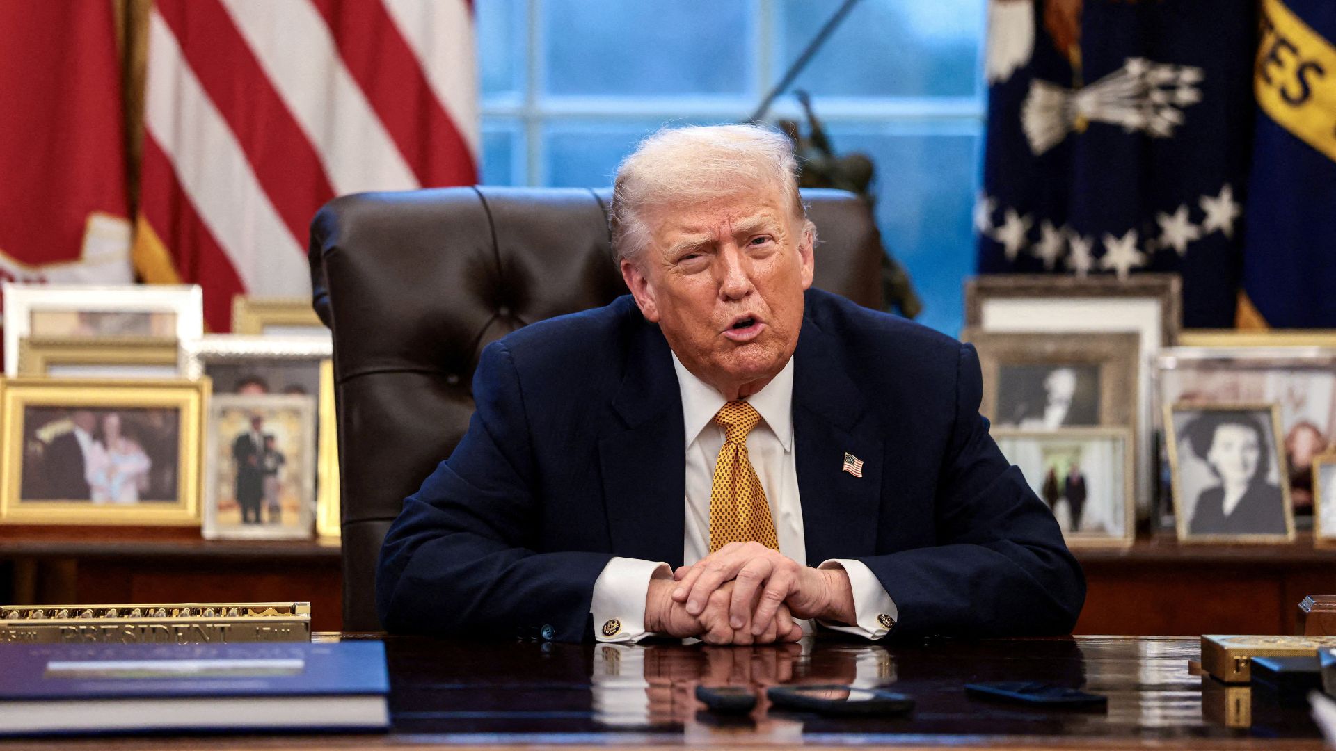 US President Donald Trump has threatened top-up tariffs against European countries opposing his plans for Greenland. /Evelyn Hockstein/Reuters
