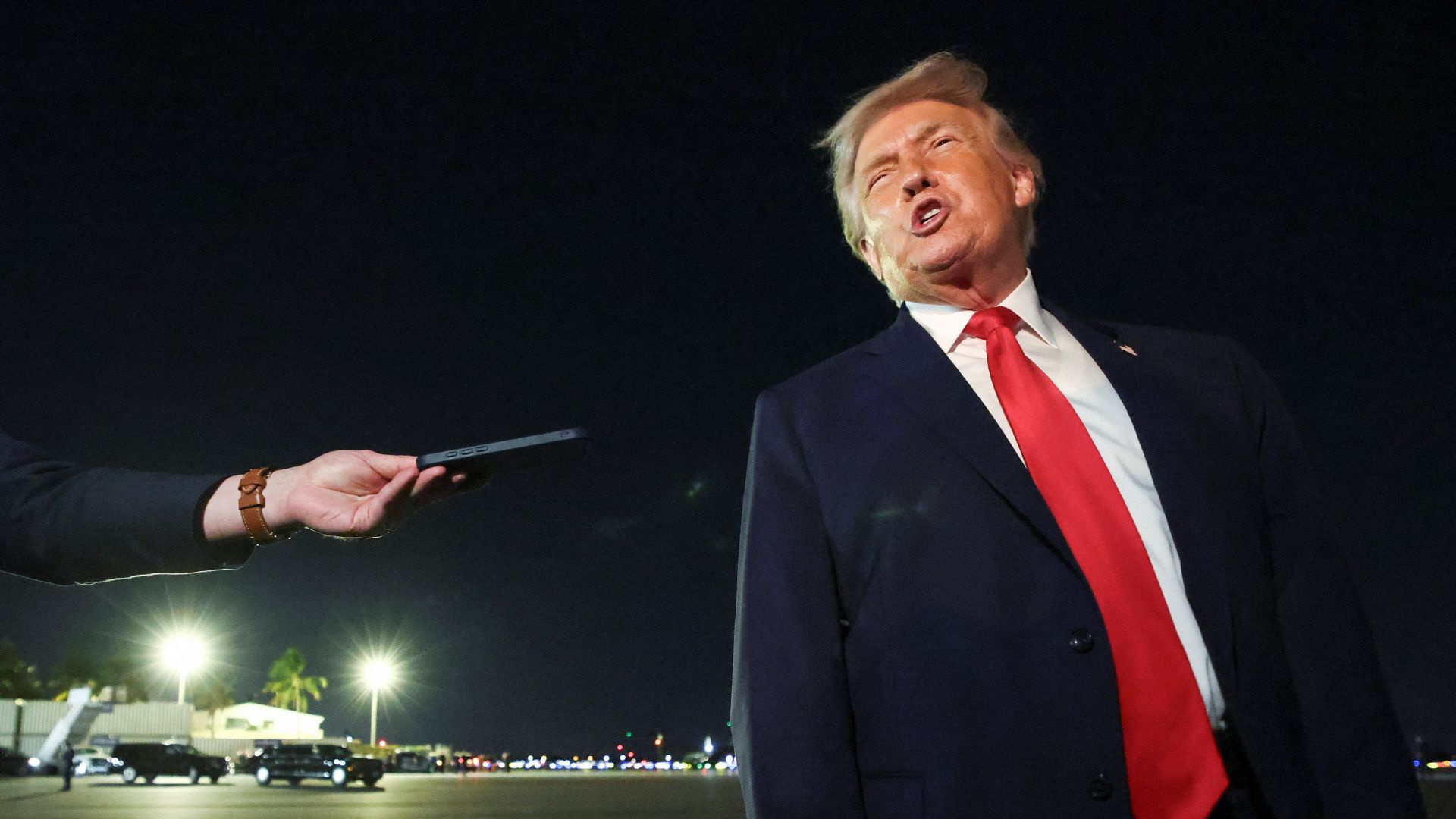 US President Donald Trump speaks to the media in Florida, US, January 19, 2026. /Kevin Lamarque/Reuters