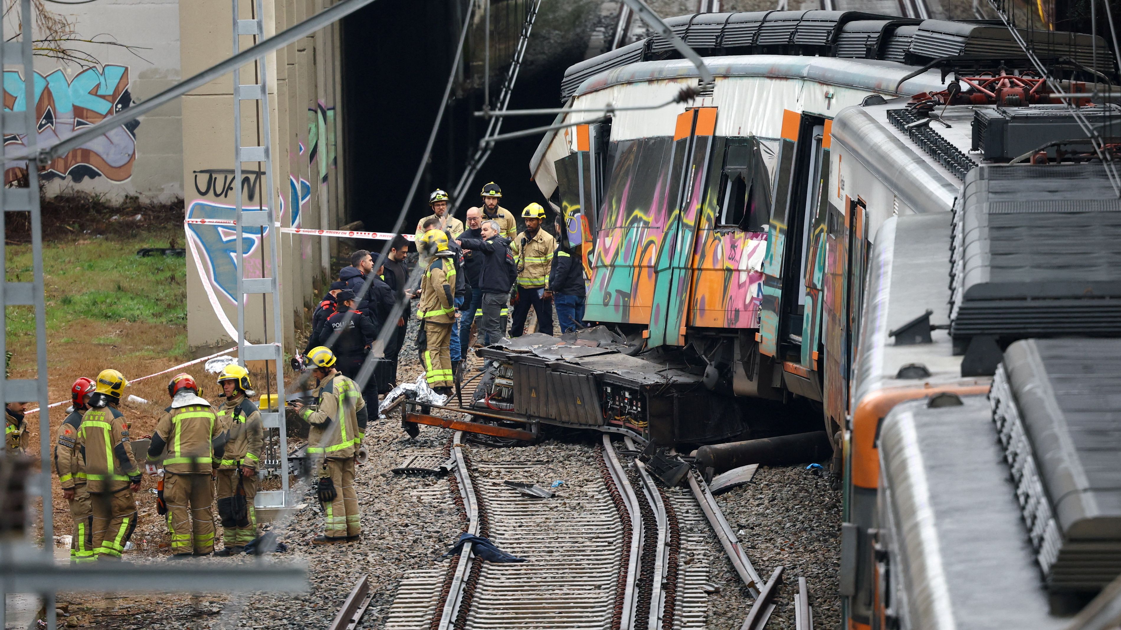 Second deadly crash in Spain as train smashes into collapsed wall