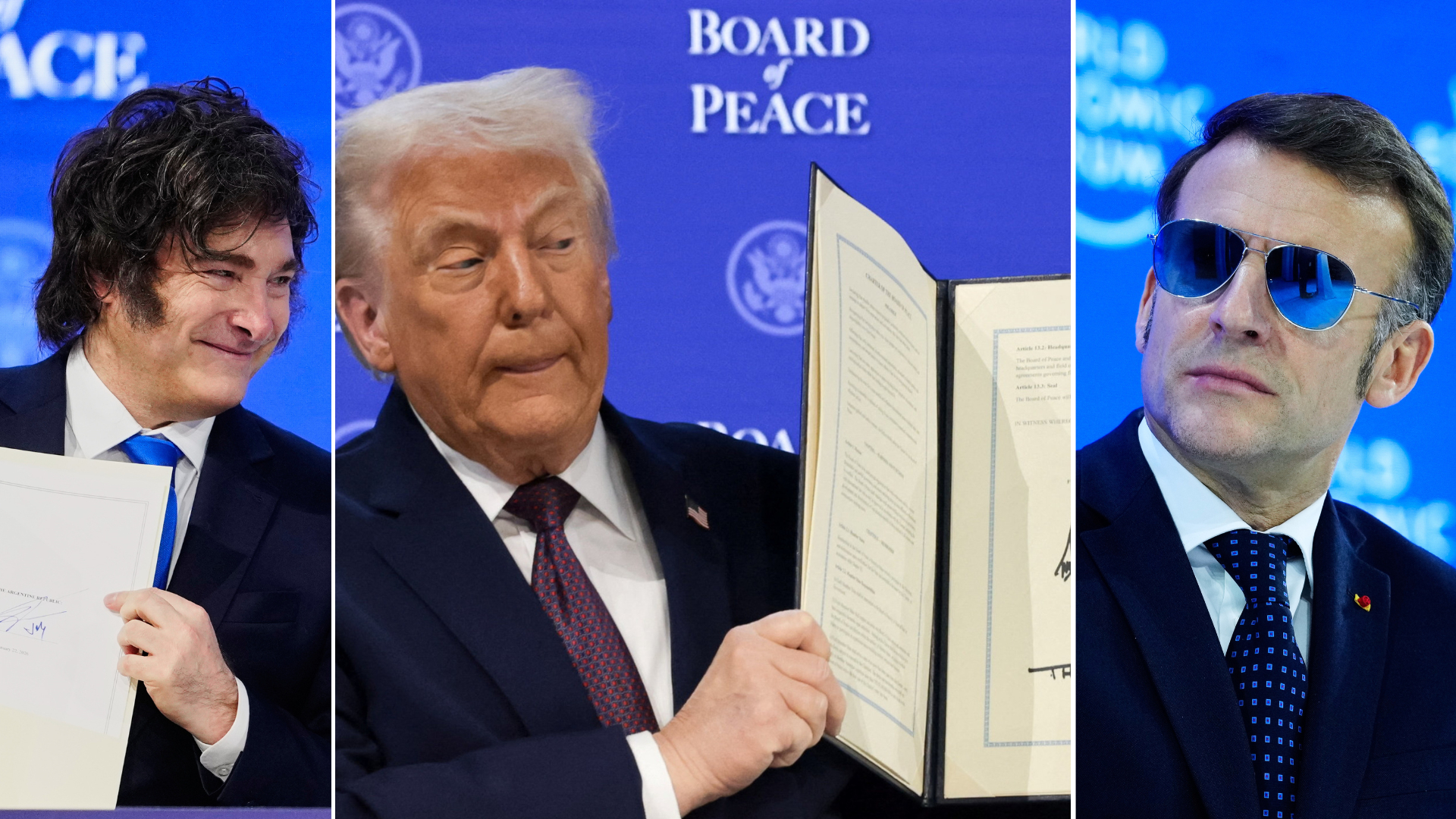 There has been a mixed reaction across the world on Trump's Board of Peace, which was launched on Thursday. /Markus Schreiber/AP and Jonathan Ernst/Reuters