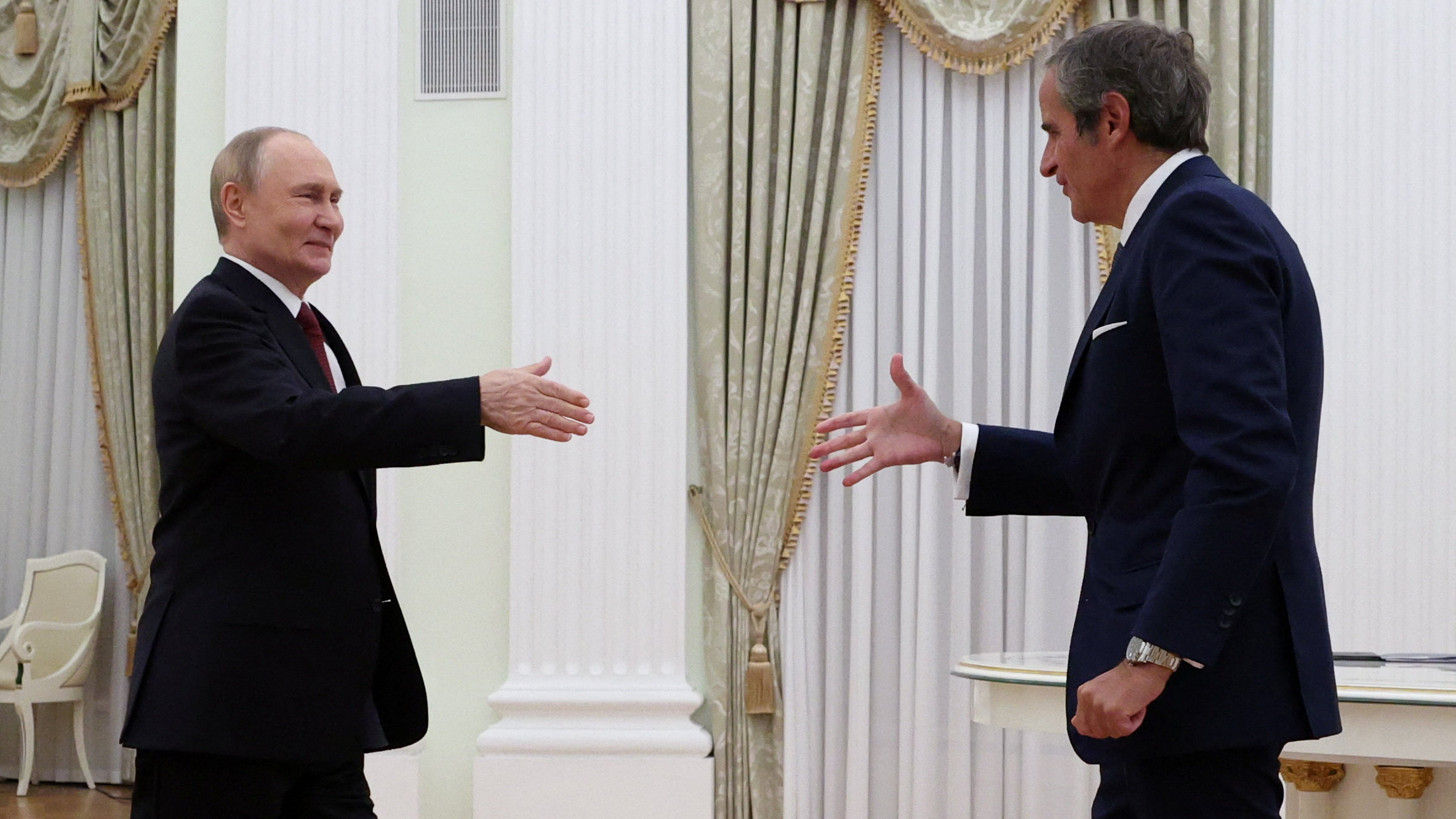 Rafael Grossi was in Moscow in September to meet Russia's President Vladimir Putin at the Kremlin. /Ramil Sitdikov/Reuters