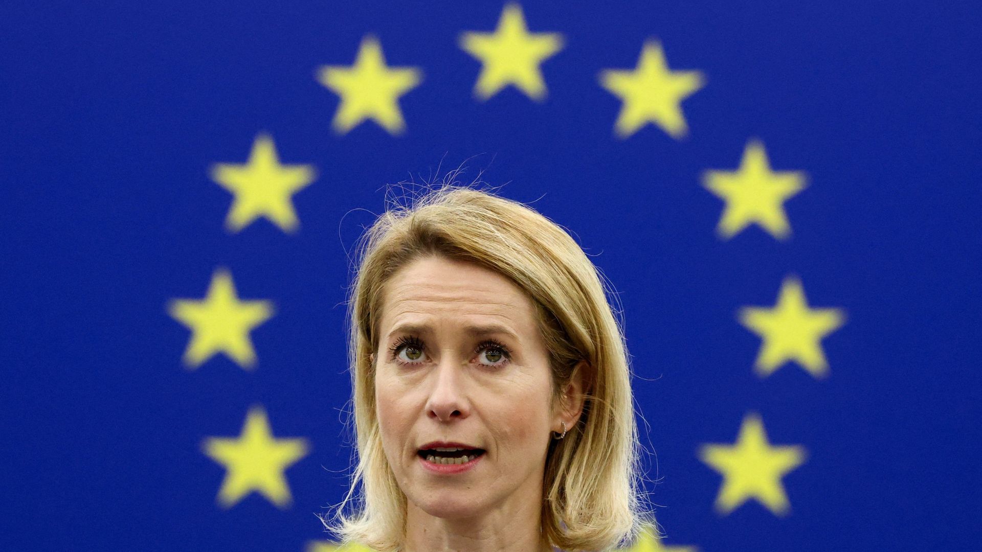 The EU's top diplomat Kaja Kallas announced the move. /Yves Herman/Reuters
