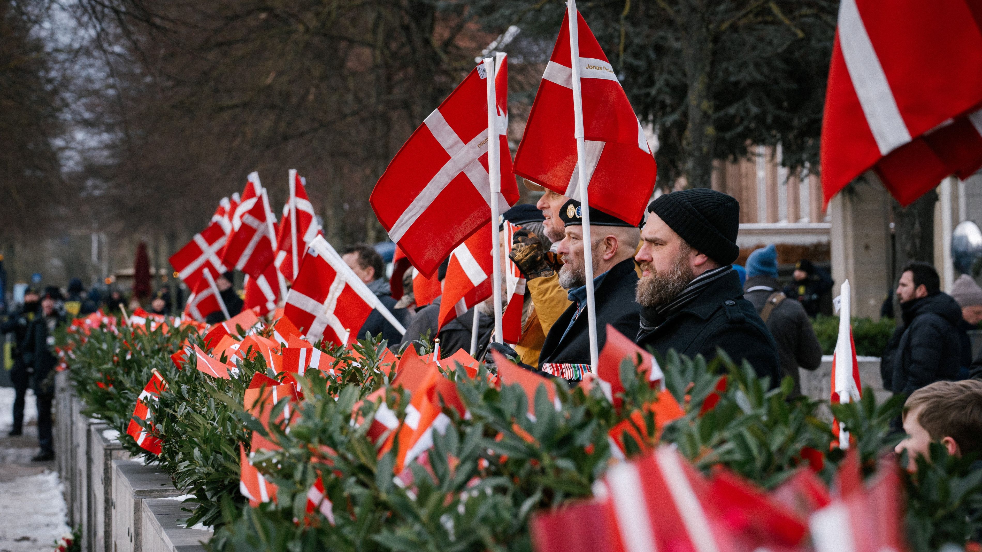 Danish emotions run high and silently in protest at US Embassy