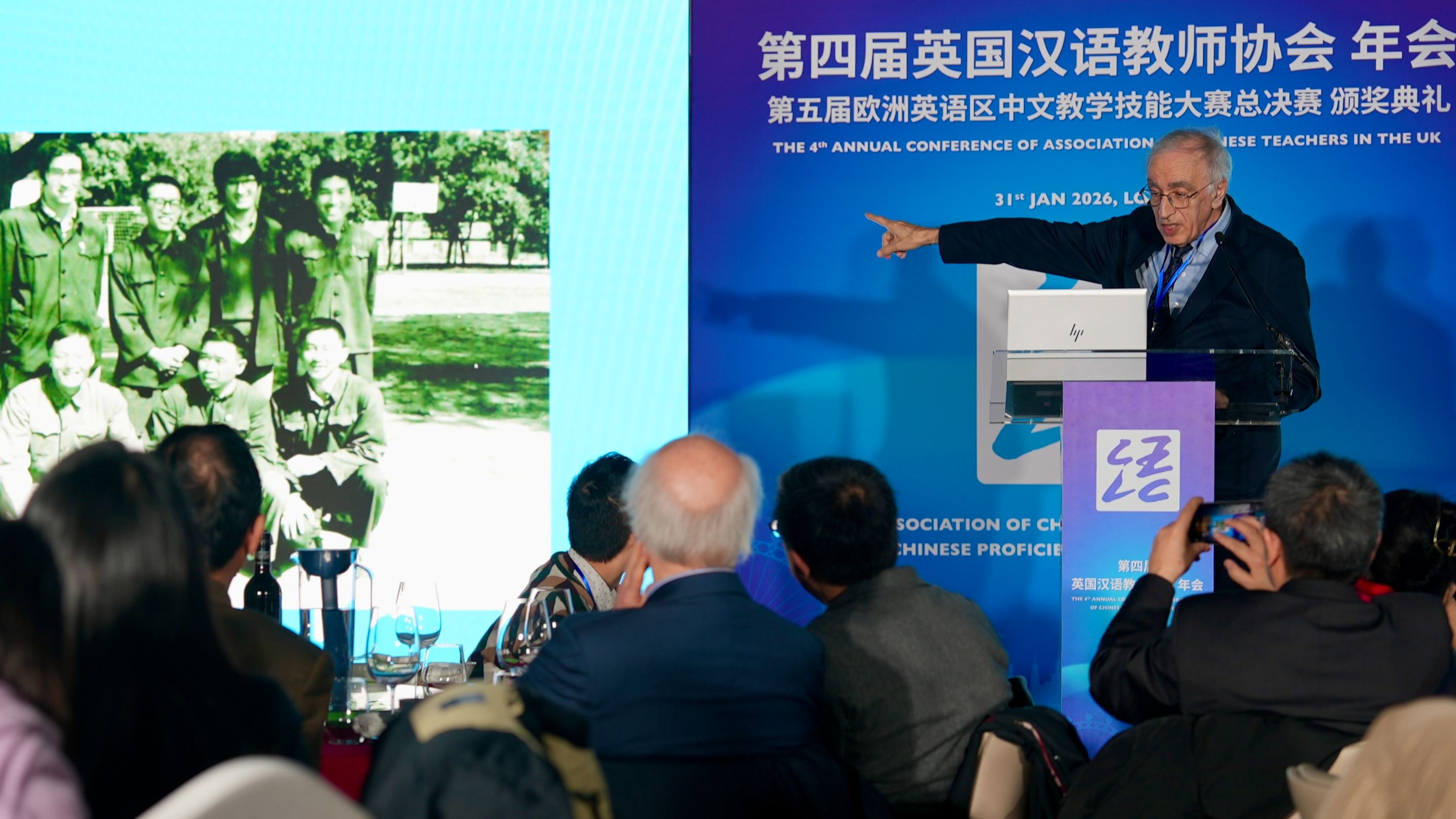 Professor Joël Bellassen sharing his experience studying in China. /CGTN