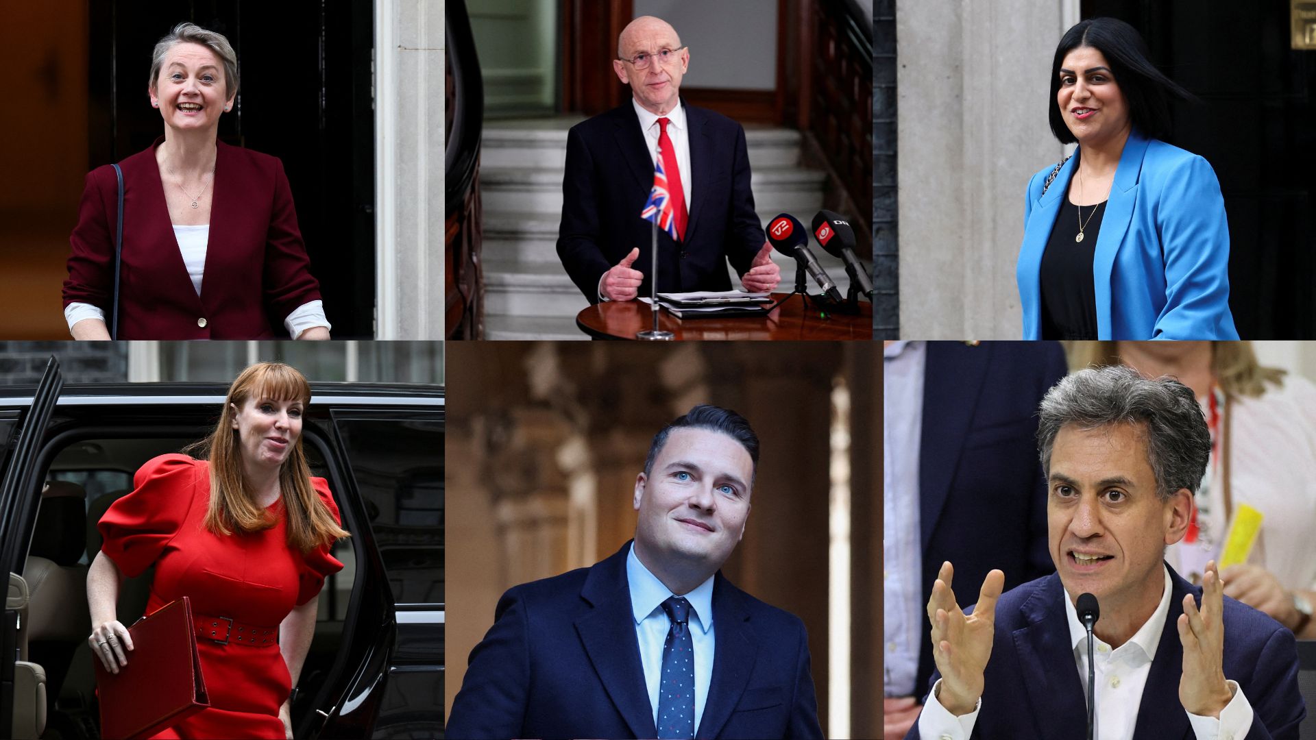Possible successors: From top left to top right - Yvette Cooper, John Healey, Shabana Mahmood; from bottom left to bottom right - Angela Rayner, Wes Streeting, Ed Miliband
