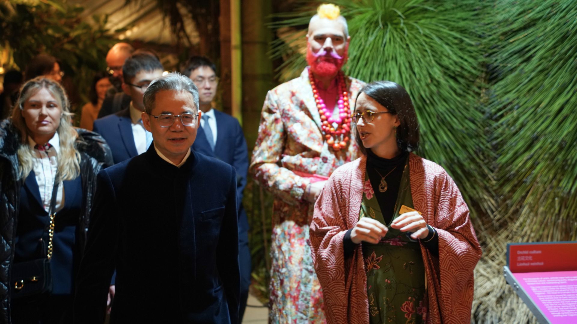 Chinese Ambassador to the UK Zheng Zeguang is visiting the Orchid Festival. /CGTN Europe