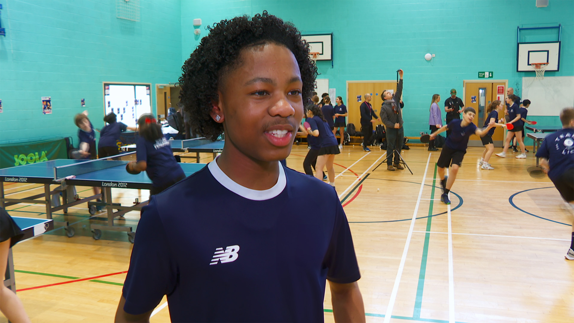 Elkenah Gordon says table tennis helps him express himself. /CGTN