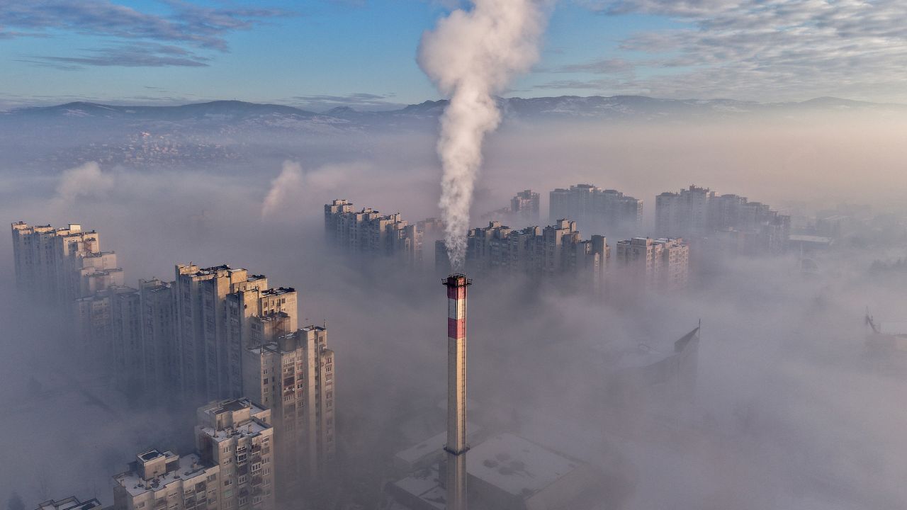 Aerial view of sunrise over Sarajevo, Bosnia and Herzegovina, on January 16, 2026, showing the city shrouded in fog. /Armin Durgut/Pixsell