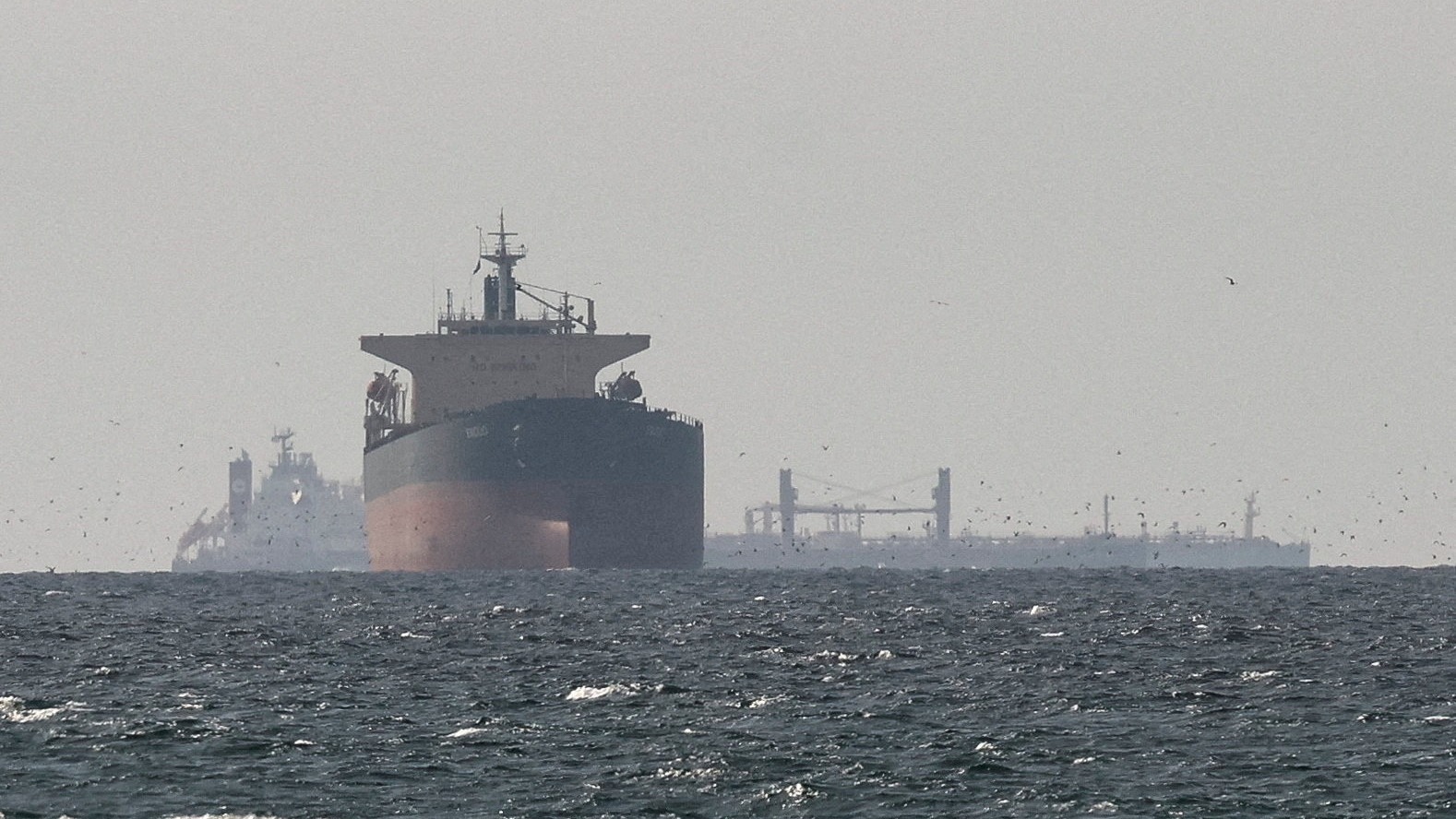 Tankers sail in the Gulf, near the Strait of Hormuz, near the border with Oman's Musandam governance. /Reuters