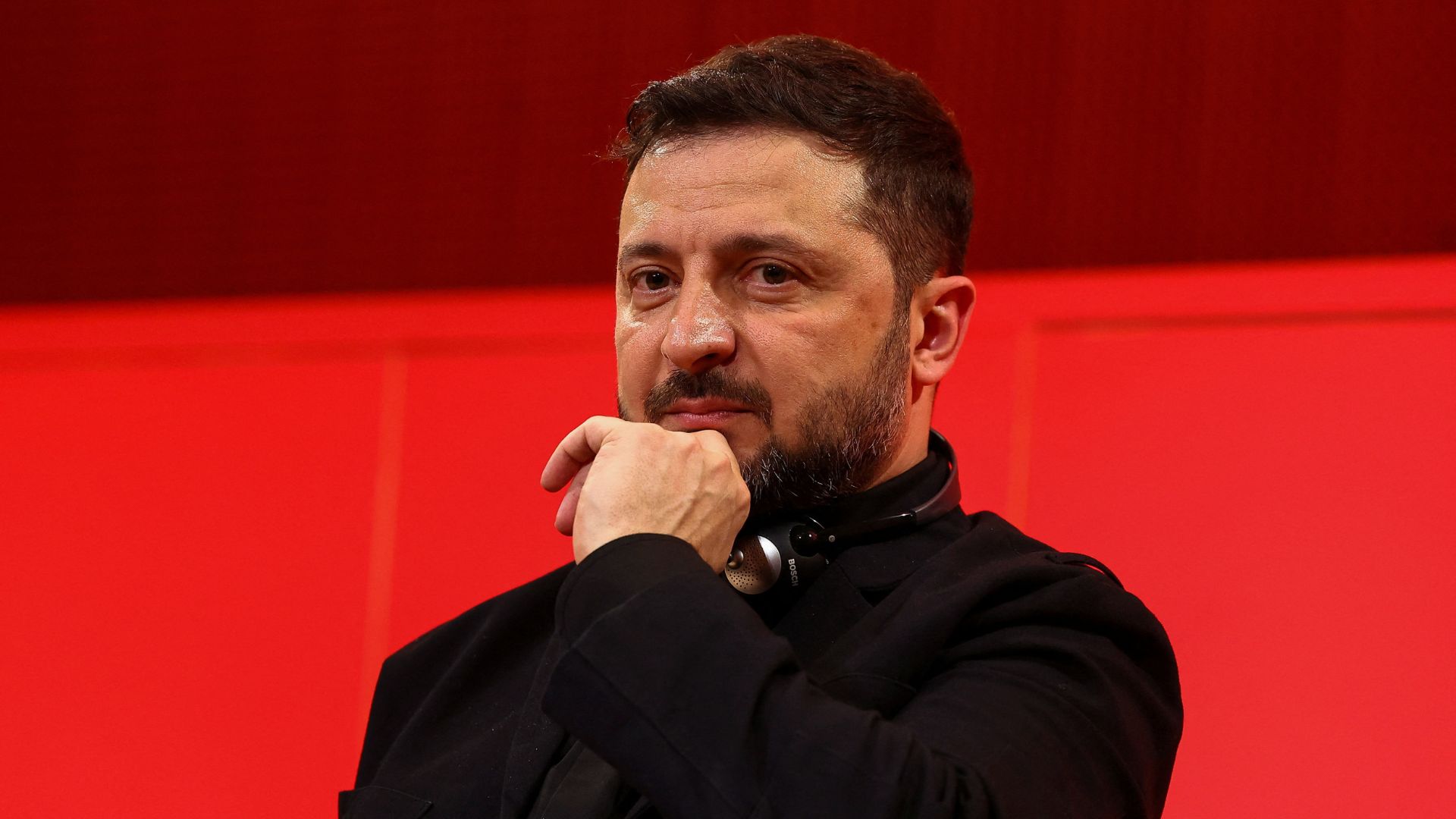 Ukrainian President Volodymyr Zelenskiy pictured in Paris on Friday. /Abdul Saboor/Reuters
