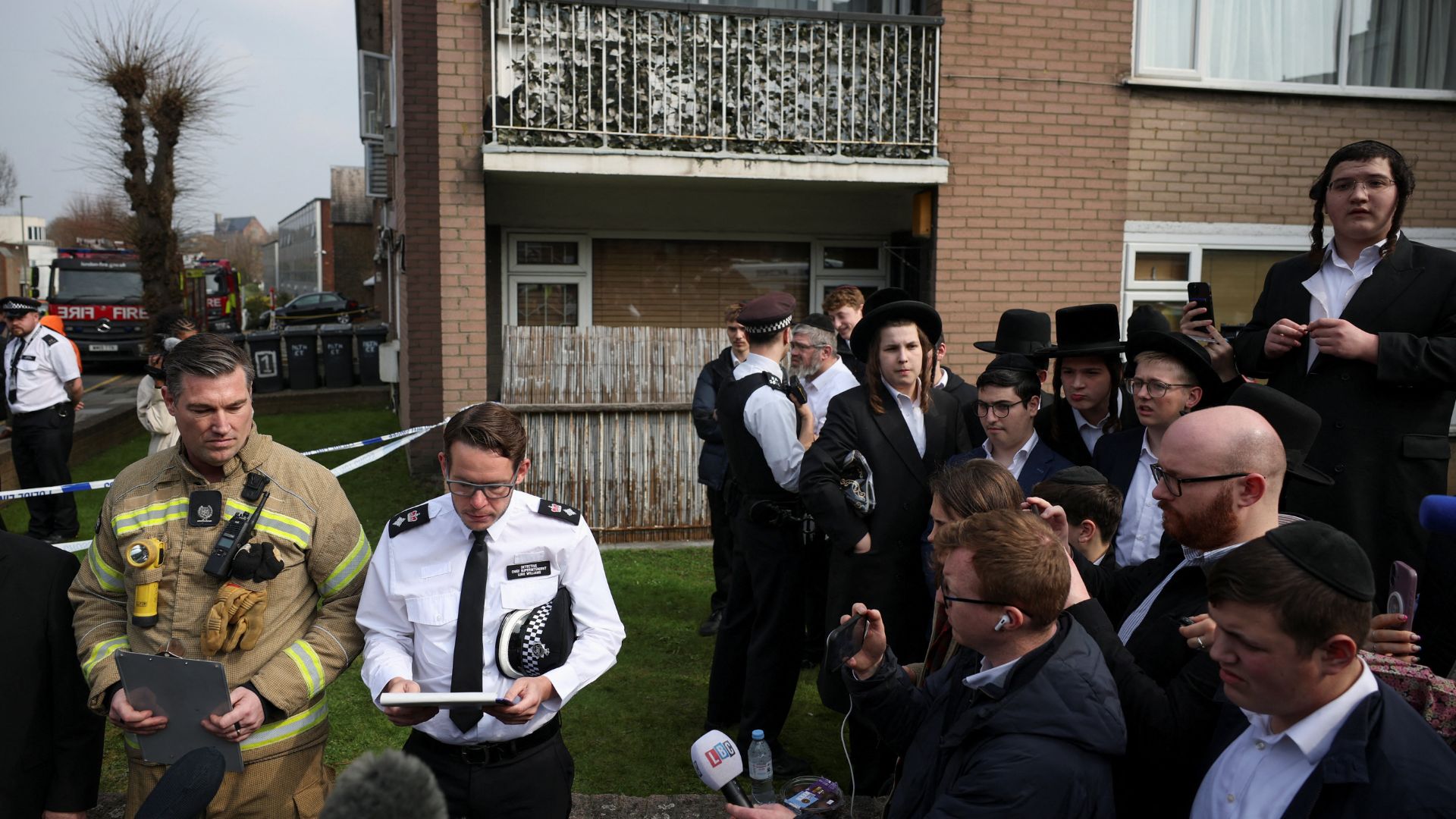 Detective Chief Superintendent Luke Williams gives a statement near the scene. /Isabel Infantes/Reuters
