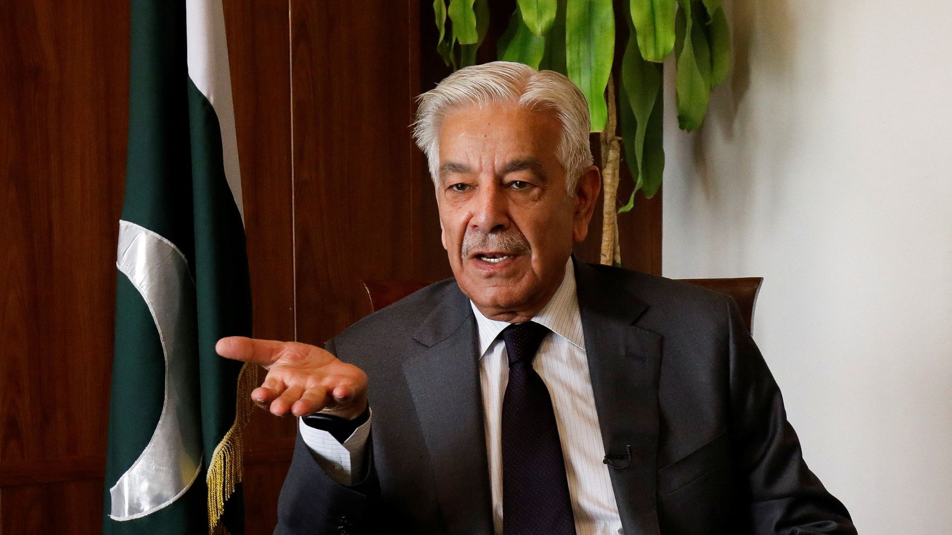 Pakistan's Defense Minister Khawaja Muhammad Asif. /Salahuddin/Reuters
