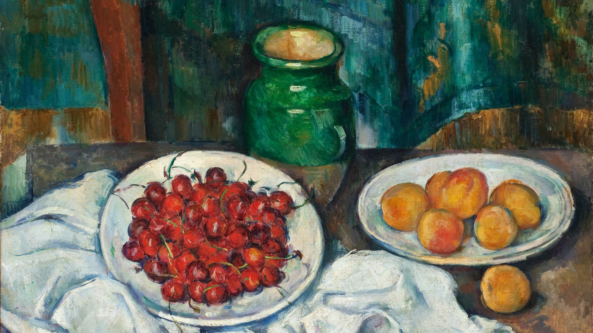 Still Life with Cherries by Paul Cezanne is one of the paintings stolen in the raid. /Wikimedia Commons