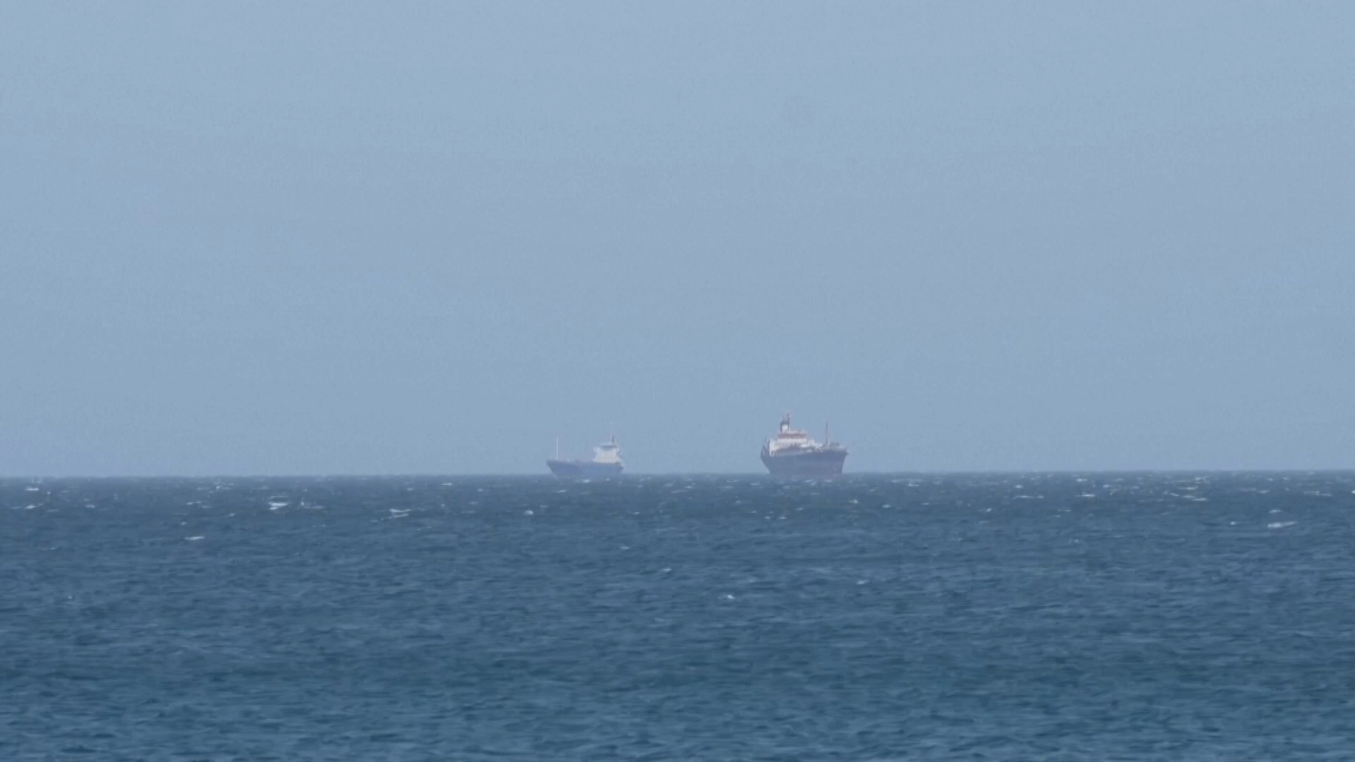 Ships in the Strait of Hormuz, upon which the US has announced a blockade. /Reuters