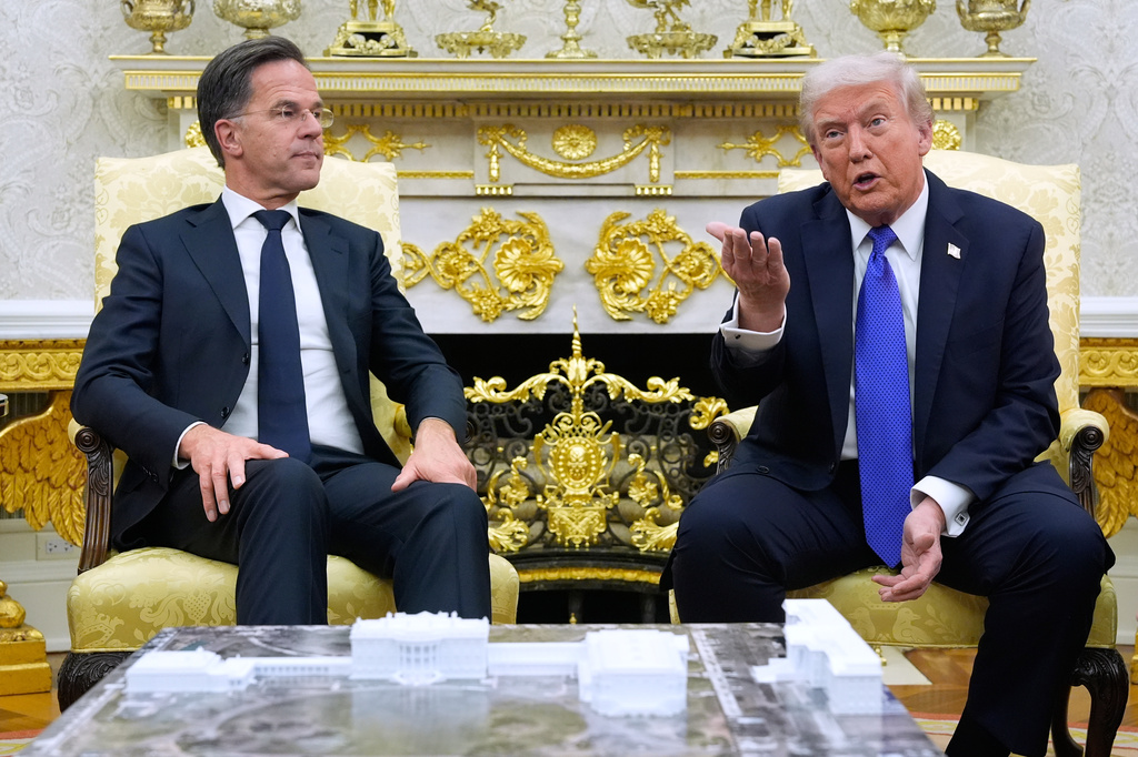 President Donald Trump hosts NATO Secretary General Mark Rutte in the White House. /Alex Brandon/AP Photo