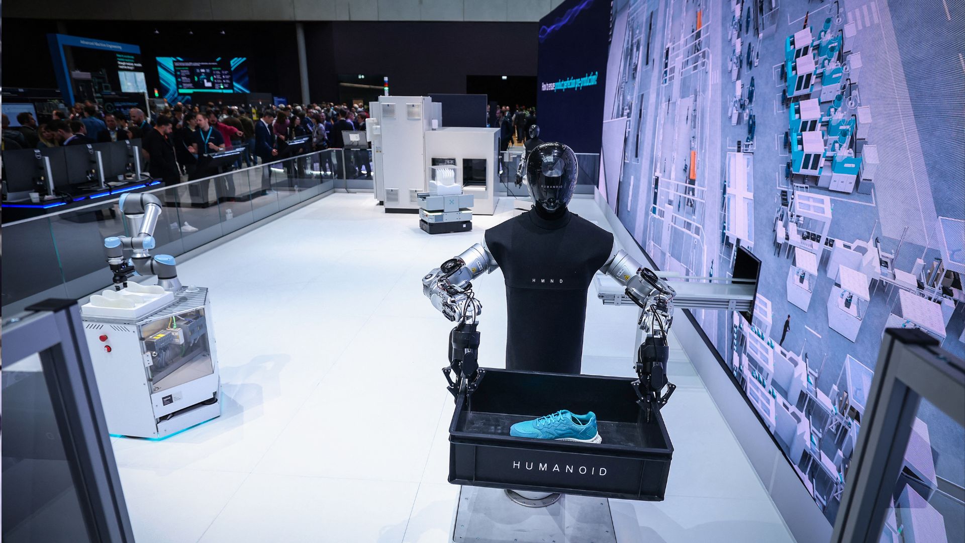 Humanoid robotics have dominated the 2026 Hannover Messe. /Ronny Hartmann/AFP

