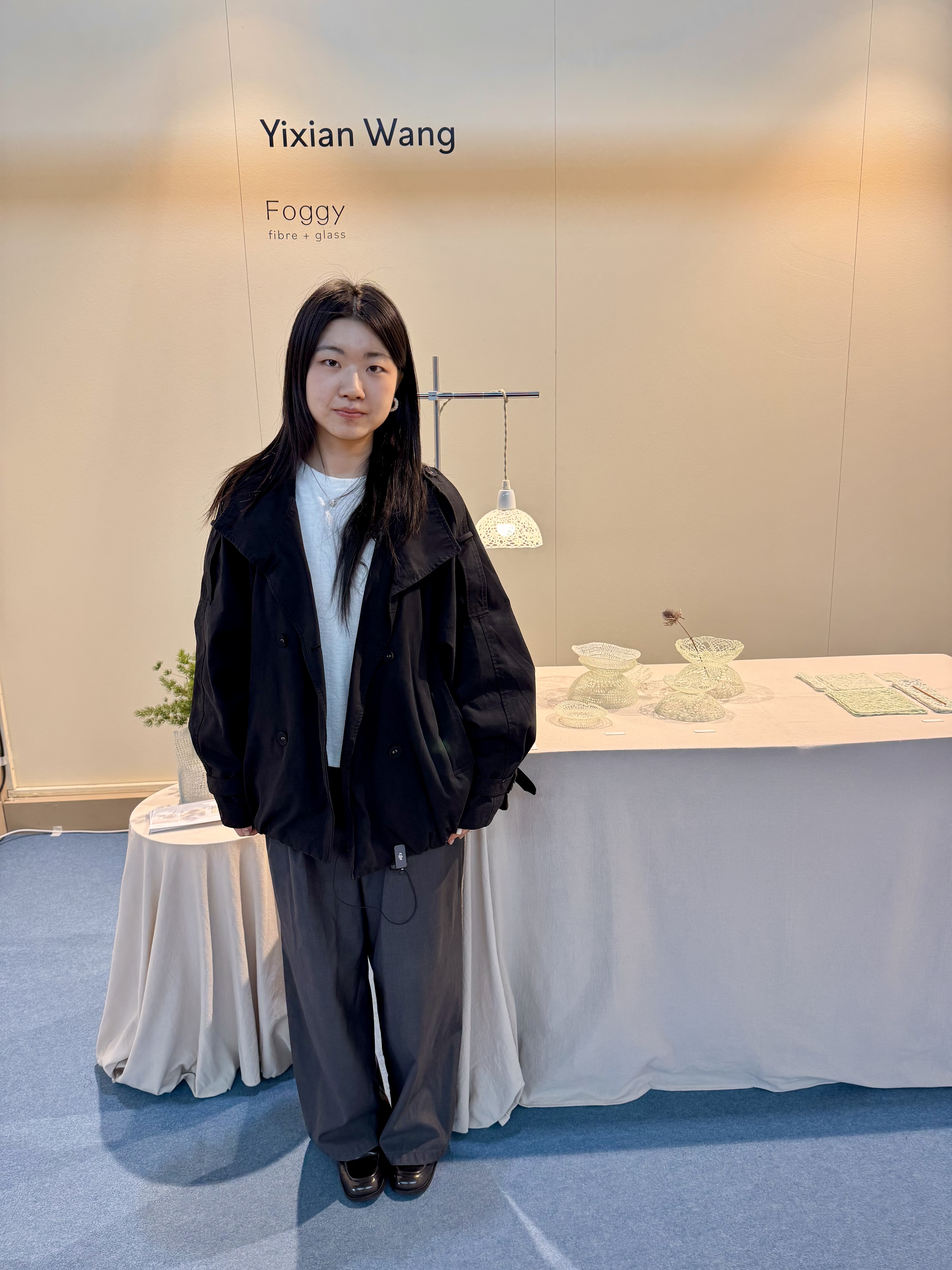 Yixian Wang said she was 'surprised' by the award for her soft fibreglass designs. /CGTN