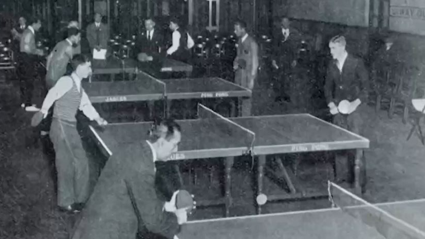 Hungary's table tennis players impressed at the 1926 International championships./ Hungarian Table Tennis Association