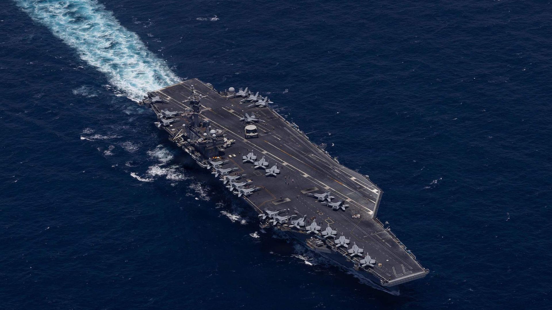 On May 3, 2026, local time, the Nimitz-class aircraft carrier USS George H.W. Bush (CVN 77) sailing in the Arabian Sea. /AFP/US Navy/NAVCENT Public Affairs