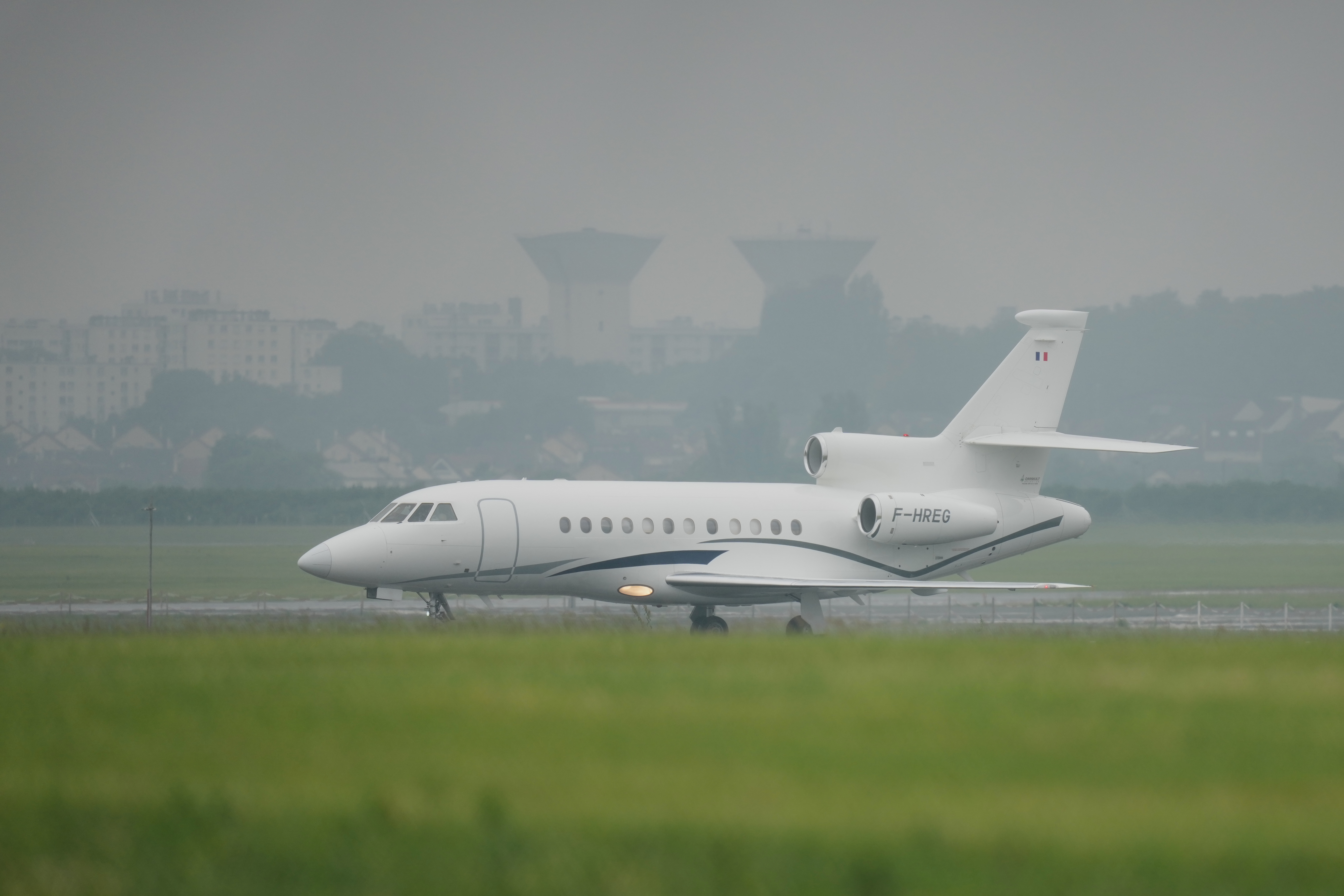 A plane carrying patients evacuated from the MV Hondius cruise ship with suspected hantavirus infection, lands at the Bourget airport, north of Paris, Sunday, May 10, 2026. /Thibault Camus/AP
