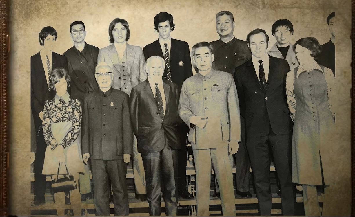 England's Table Tennis Team in 1971, meeting Premier Zhou Enlai. /CGTN