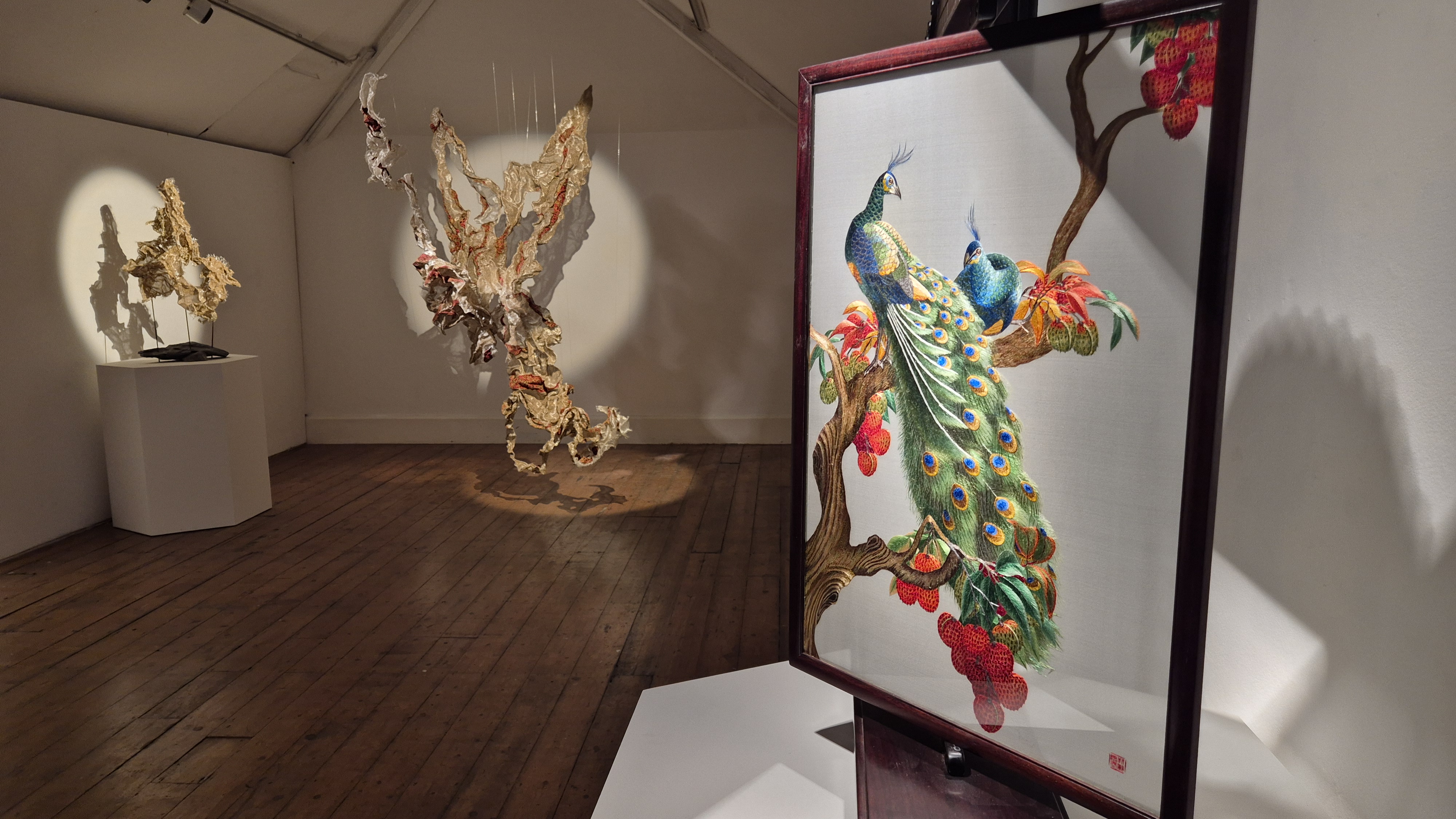 Woven and embroidered installations