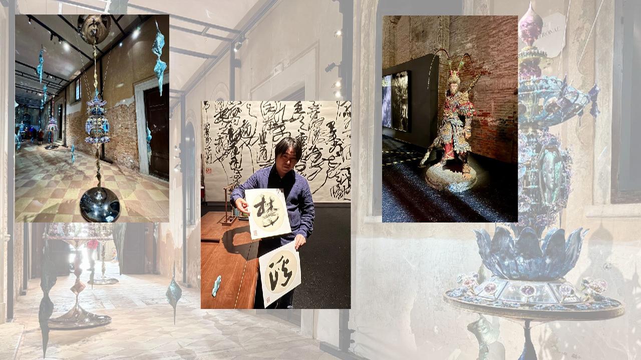 Chinese art drawing the crowds in Venice