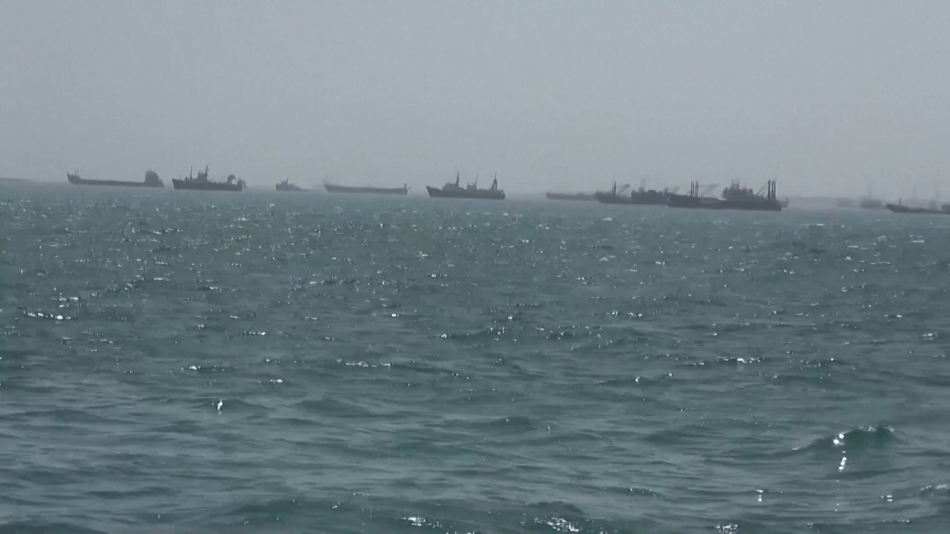 Ships wait at the Strait of Hormuz – but some tankers are now being allowed though. /Reuters