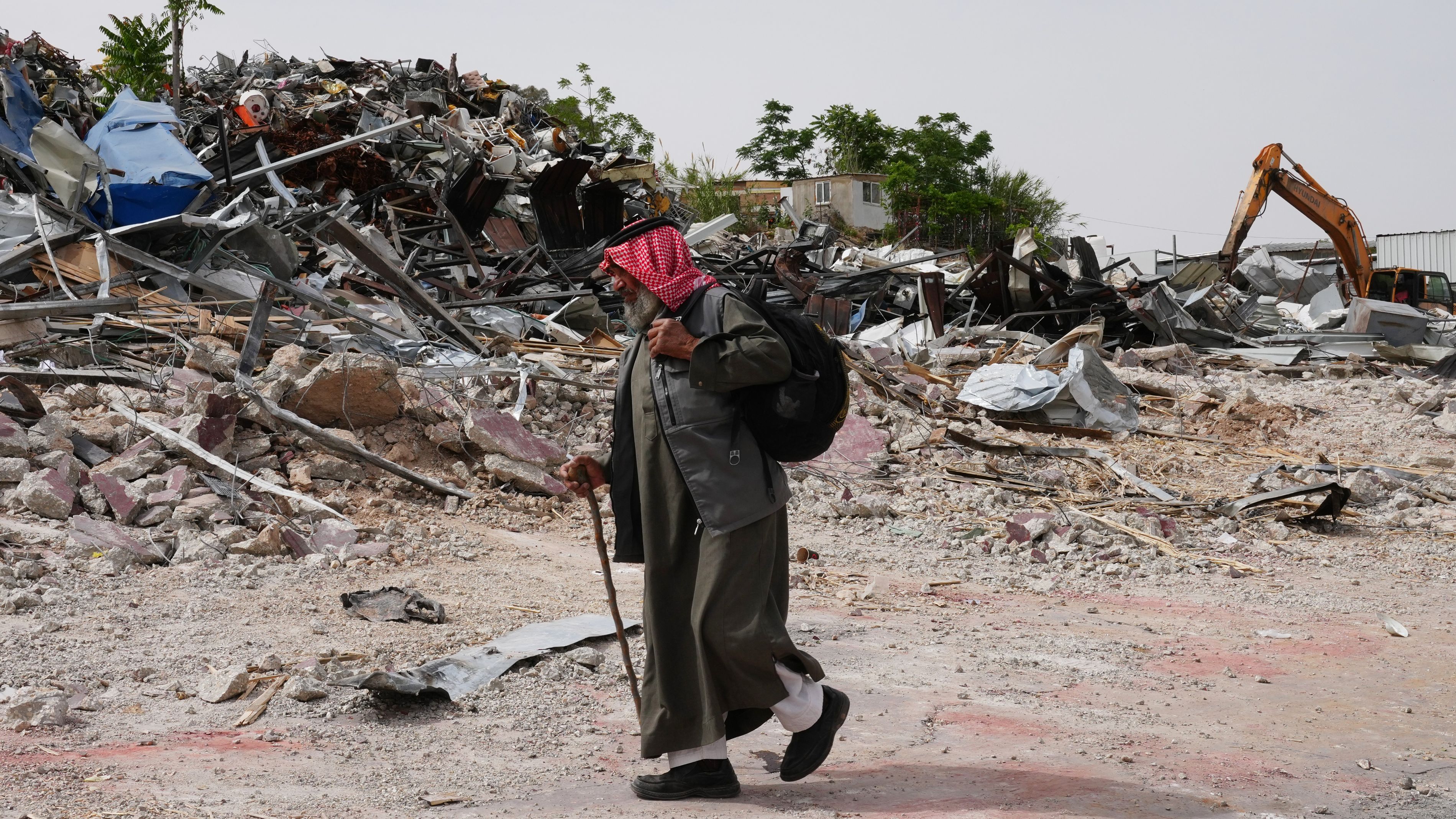 The site of an Israeli army demolition campaign in the West Bank town of Al-Eizariya./ Mahmoud Illean/AP