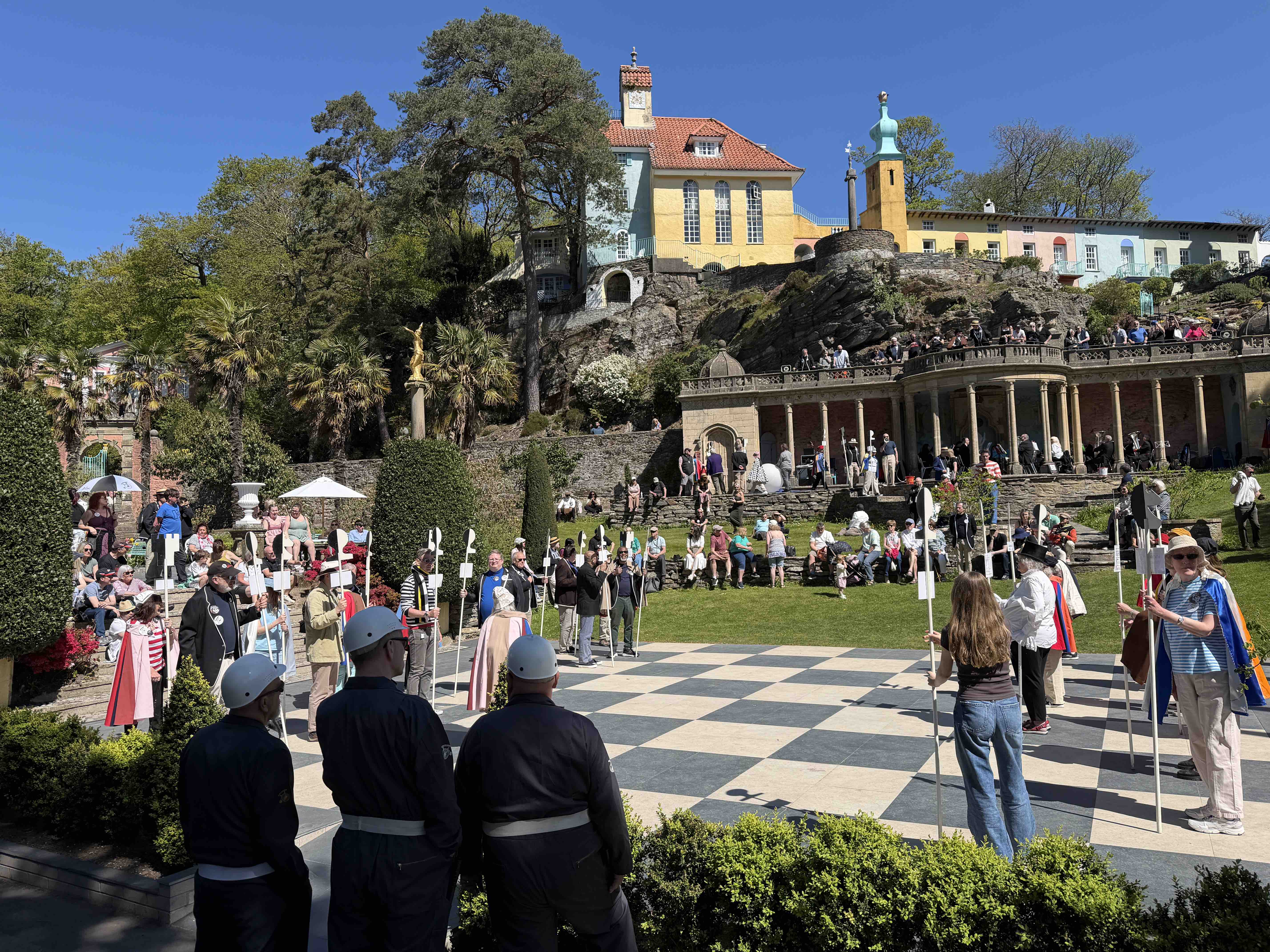 Fans of 'The Prisoner' TV series meet regularly in the village. /Iolo ap Dafydd/CGTN