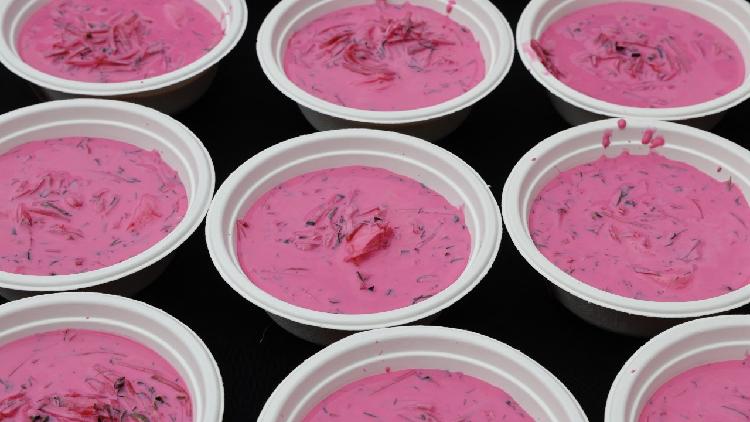 Lithuania's Vilnius turns pink for iconic cold beet soup festival