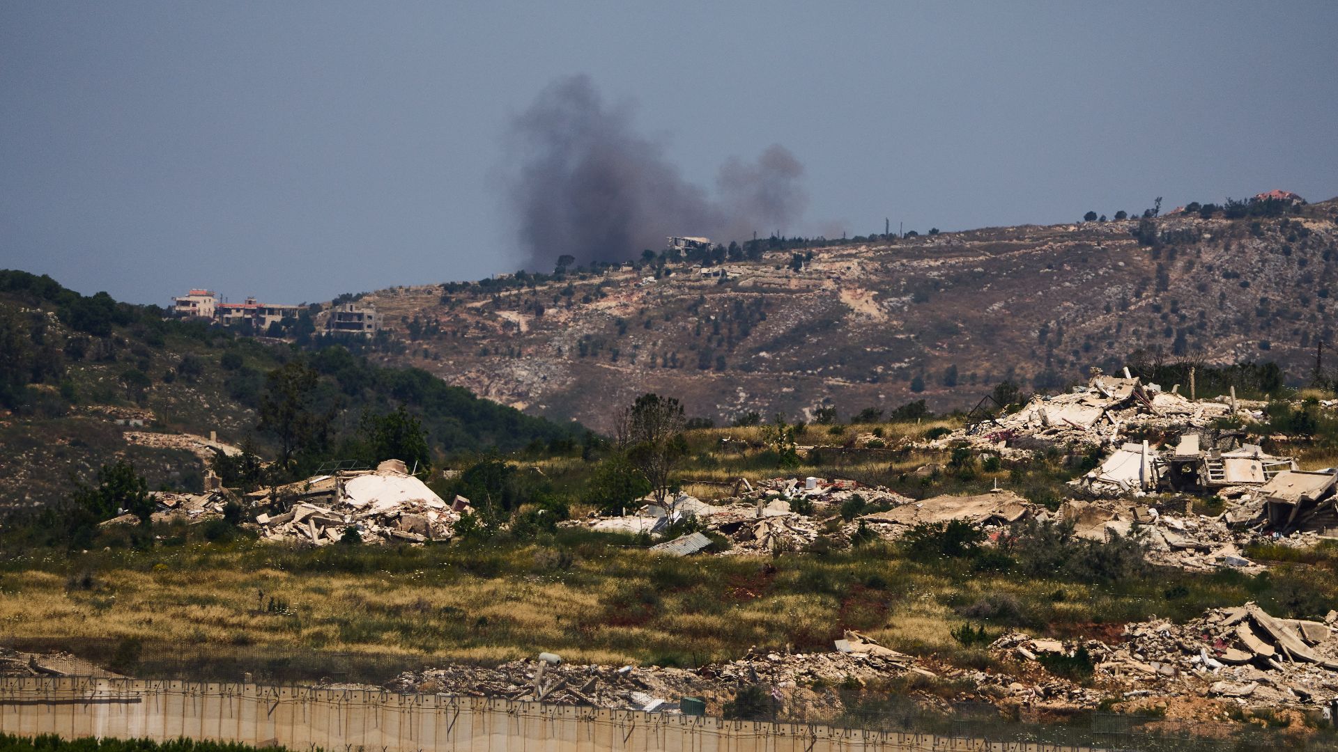 Smoke rises in southern Lebanon following an Israeli Air Force bombardment, as seen from northern Israel, Tuesday, June 2, 2026. /Ariel Schalit/AP