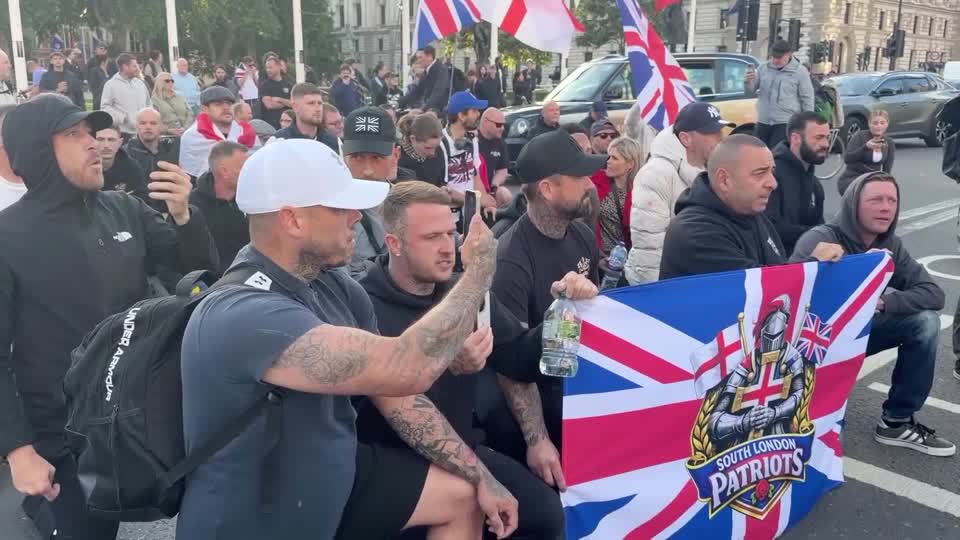 A smaller protest took place in central London. /Reuters